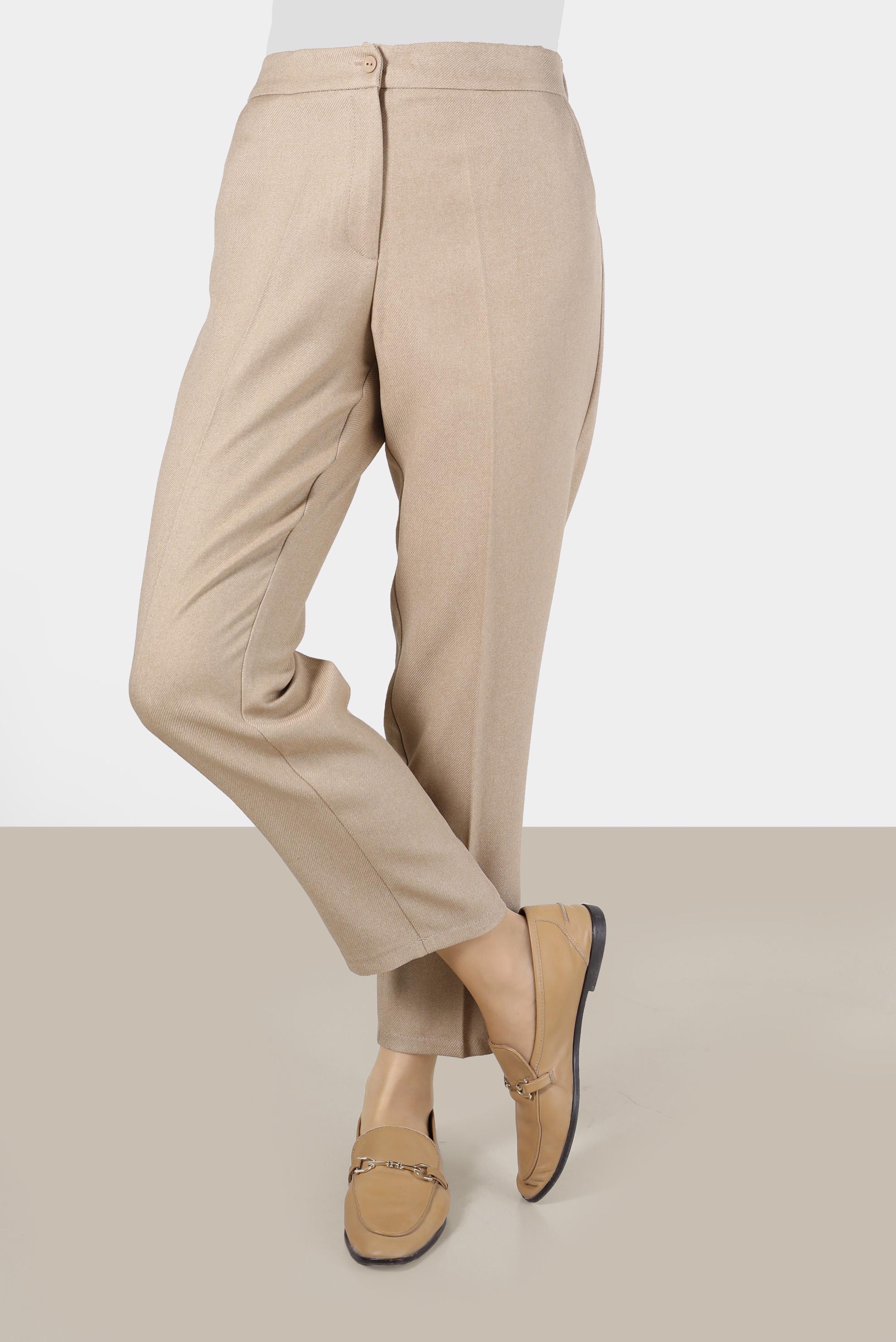 Tesettür giyim BEJ DAR PAÇA KLASİK PANTOLON 70289 