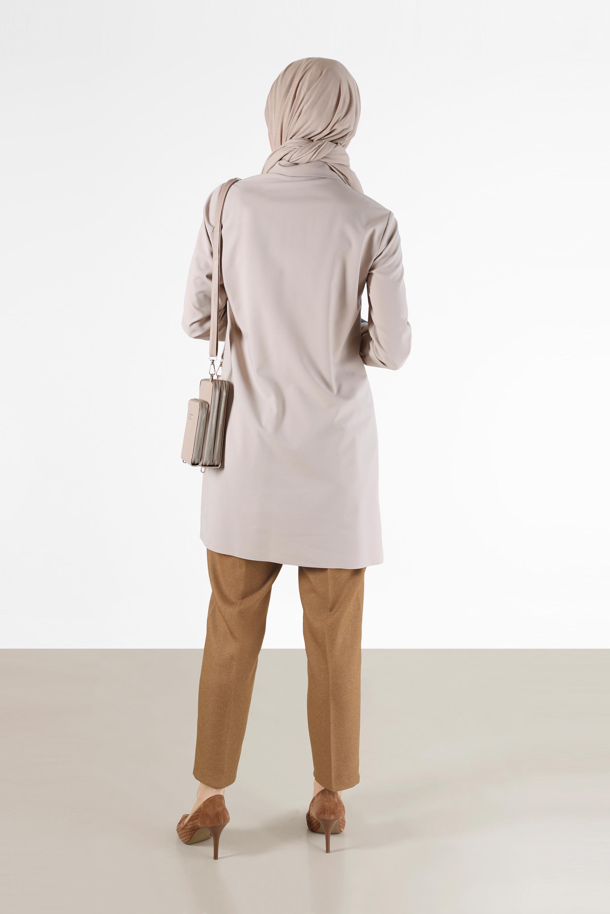 Tesettür giyim SARI DAR PAÇA KLASİK PANTOLON 70289 