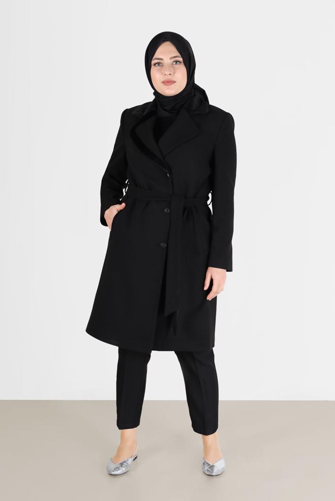 Vêtements hijab NOIR PANTALON À JAMBE SKINNY 70290 - ALVİNA