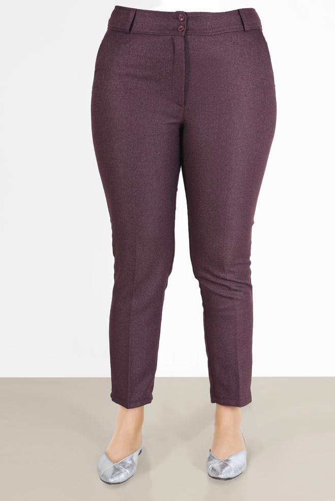 Vêtements hijab PRUNE PANTALON À JAMBE SKINNY 70290 - ALVİNA