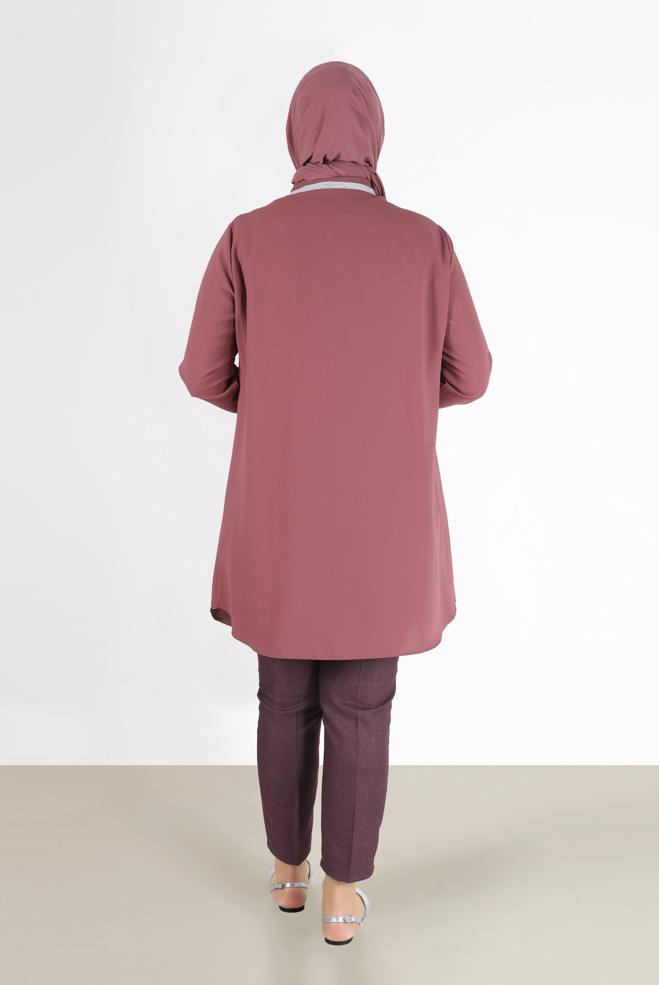 Vêtements hijab PRUNE PANTALON À JAMBE SKINNY 70290 - ALVİNA