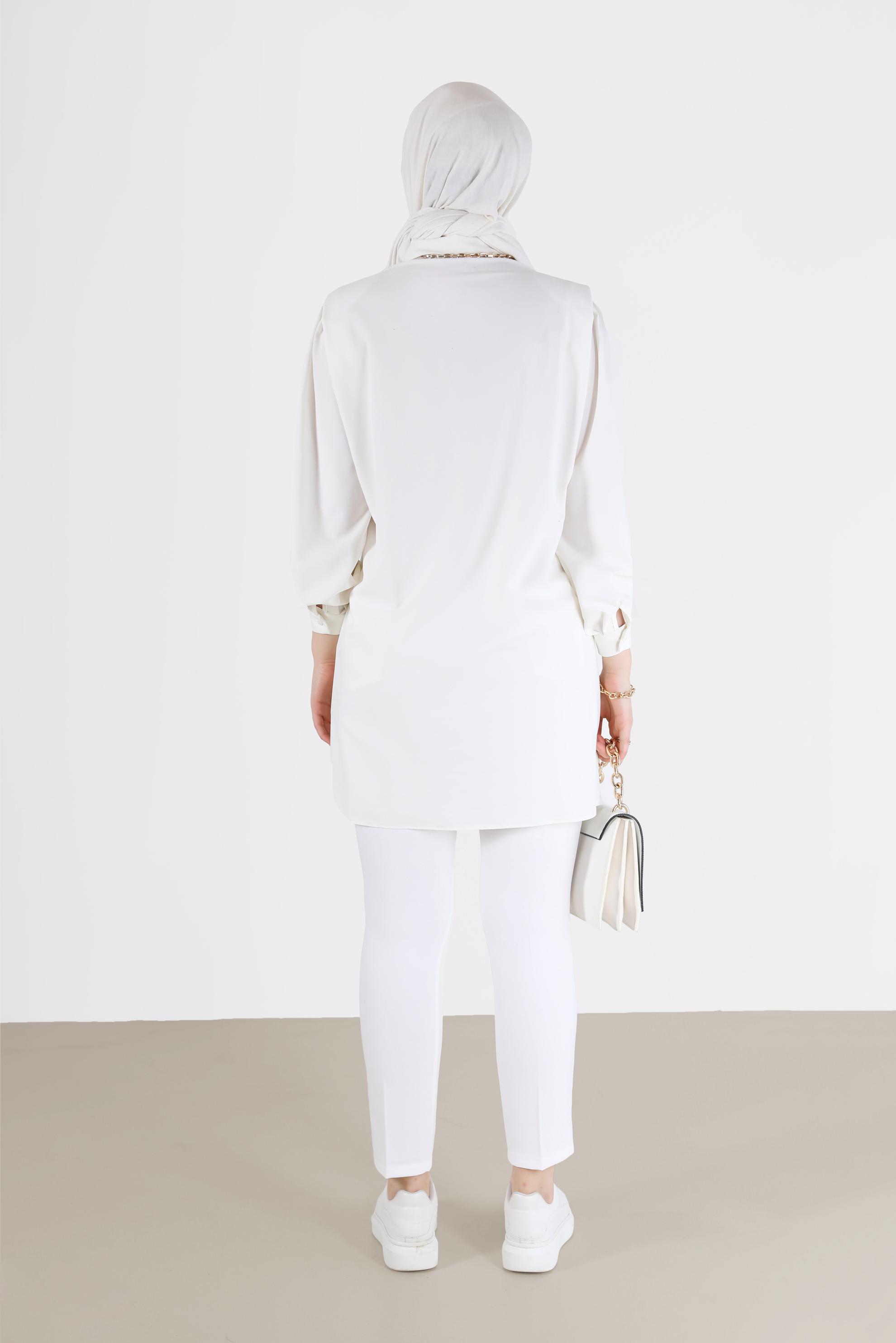 Hijab clothing WHITE CLASSIC TROUSERS 70291