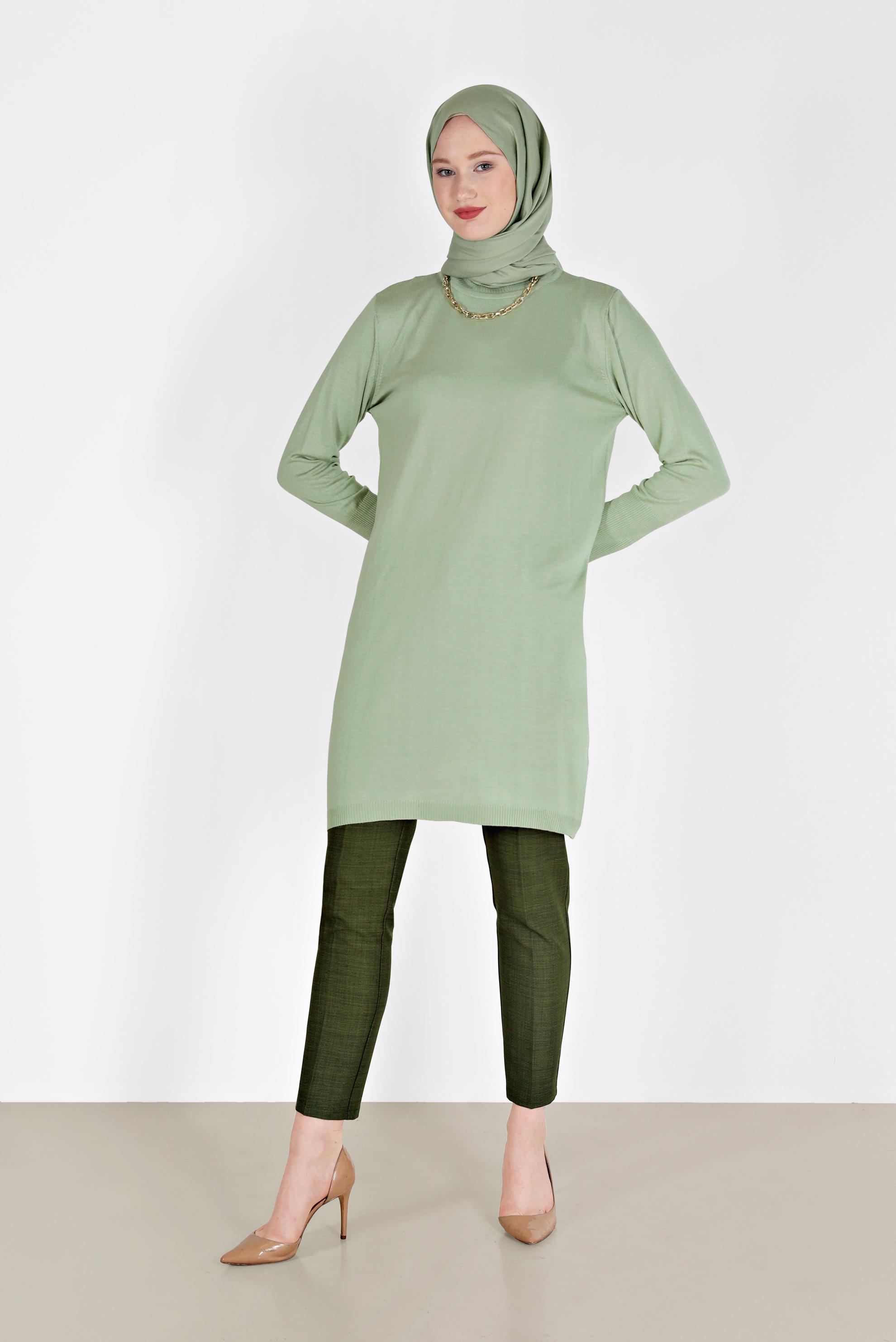 Tesettür giyim HAKİ KLASİK PANTOLON 70291 