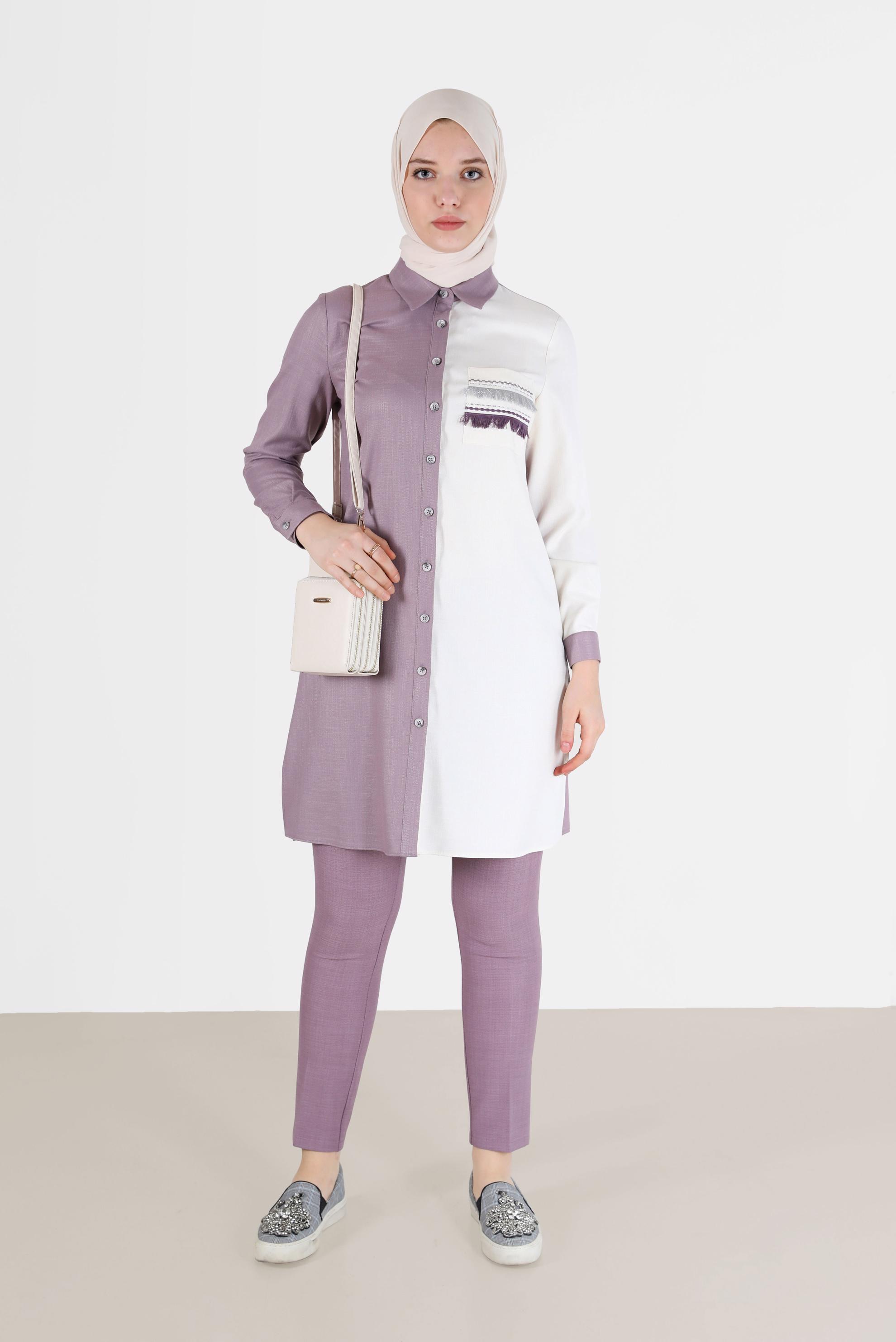 Tesettür giyim MOR KLASİK PANTOLON 70291 