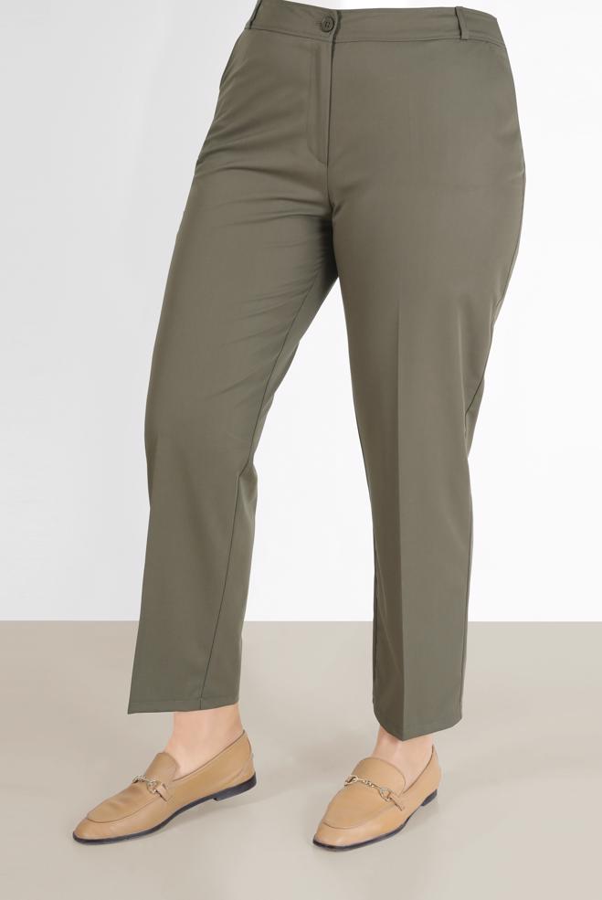 Vêtements hijab KAKI PANTALON COUPE CLASSIQUE 70292 - ALVİNA