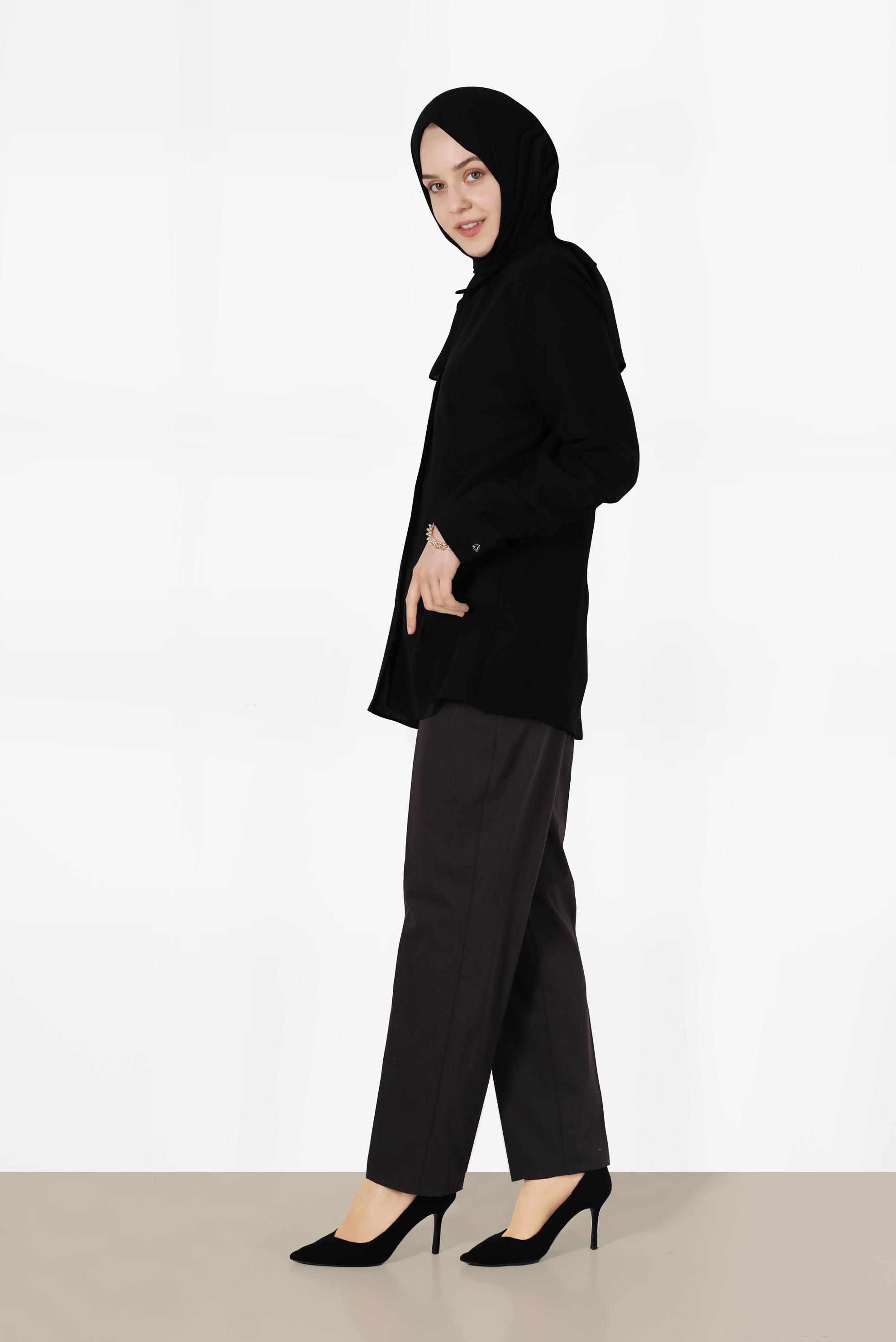 Tesettür giyim KAHVE KLASİK KESİM PANTOLON 70292 