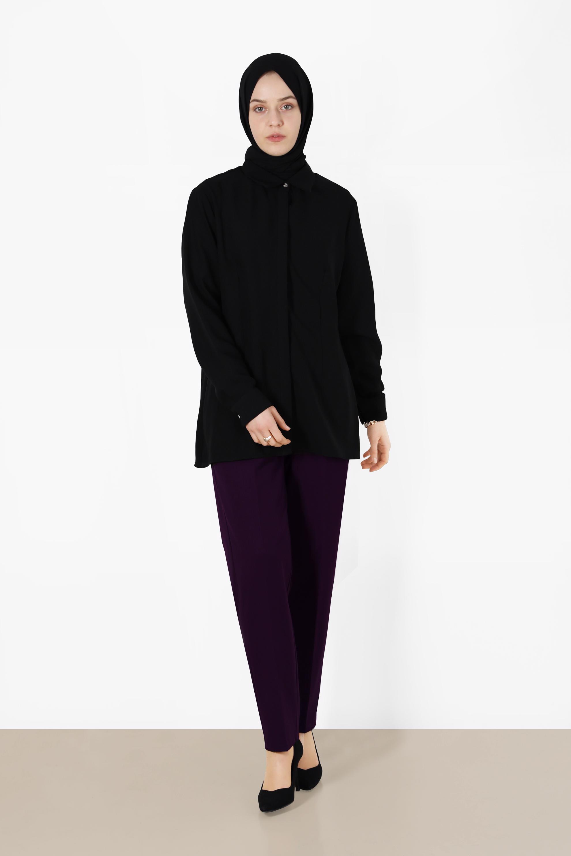 Tesettür giyim MÜRDÜM KLASİK KESİM PANTOLON 70292 