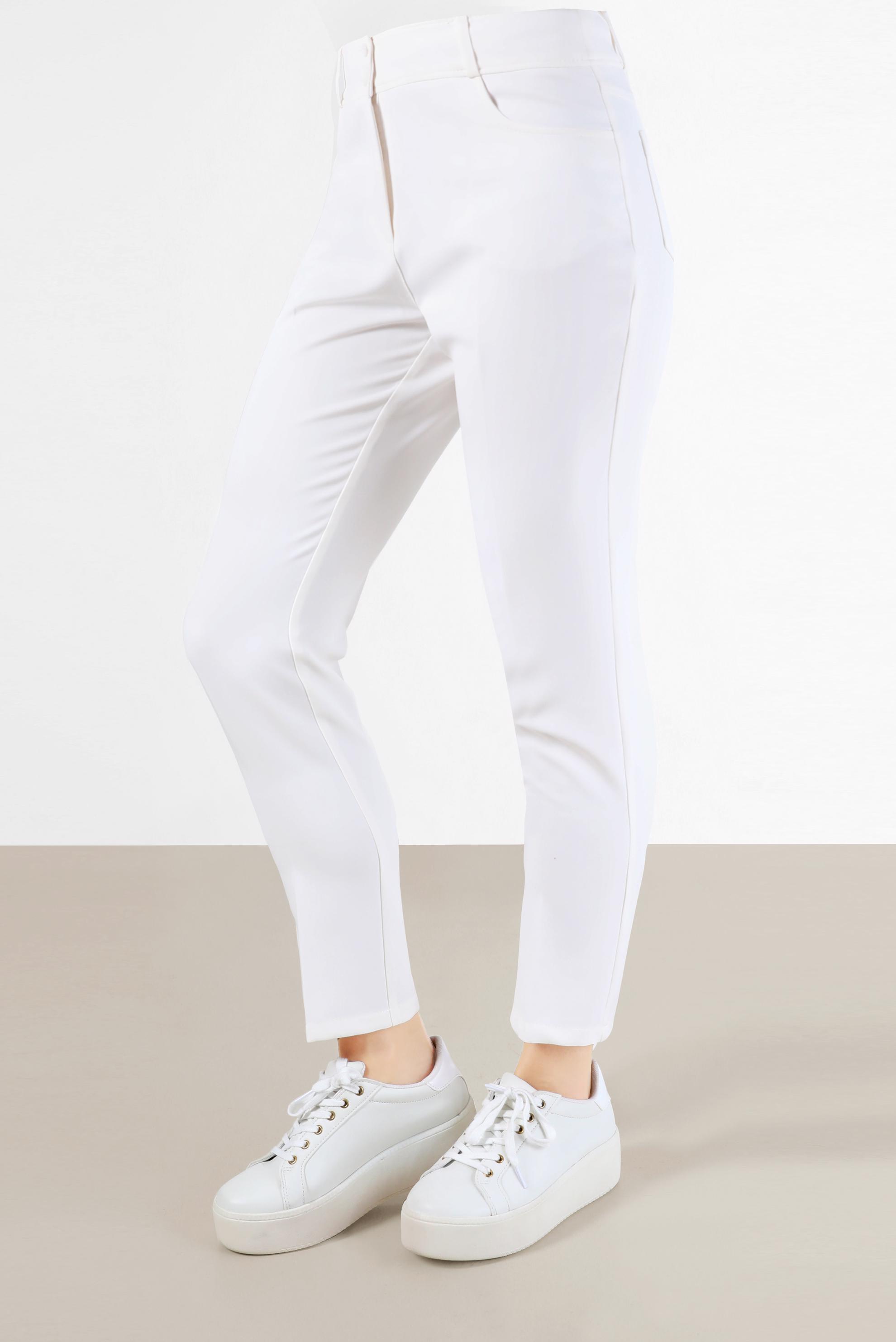 Tesettür giyim BEYAZ DAR PAÇA PANTOLON 70294 