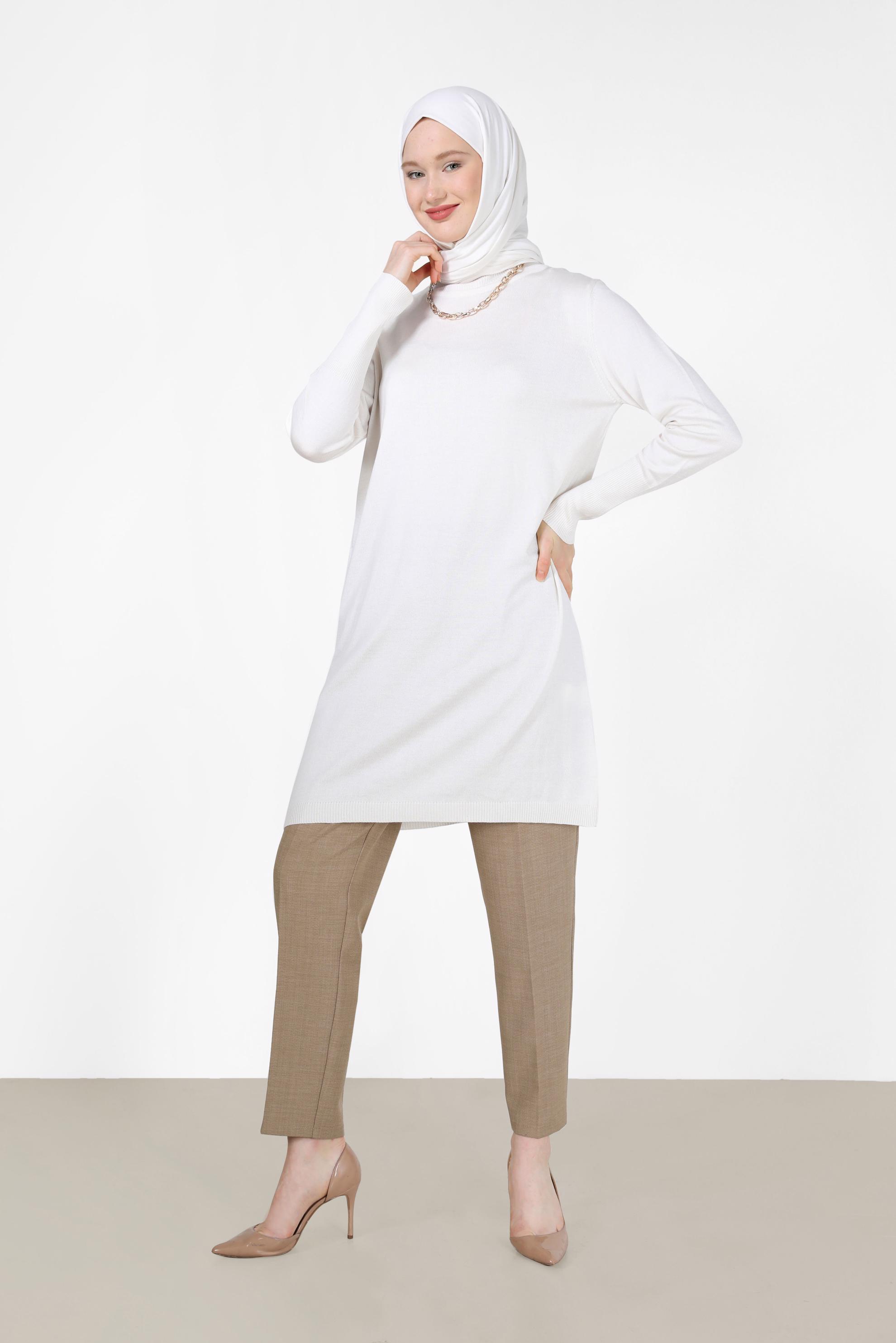 Tesettür giyim KAHVE KLASİK PANTOLON 70295 