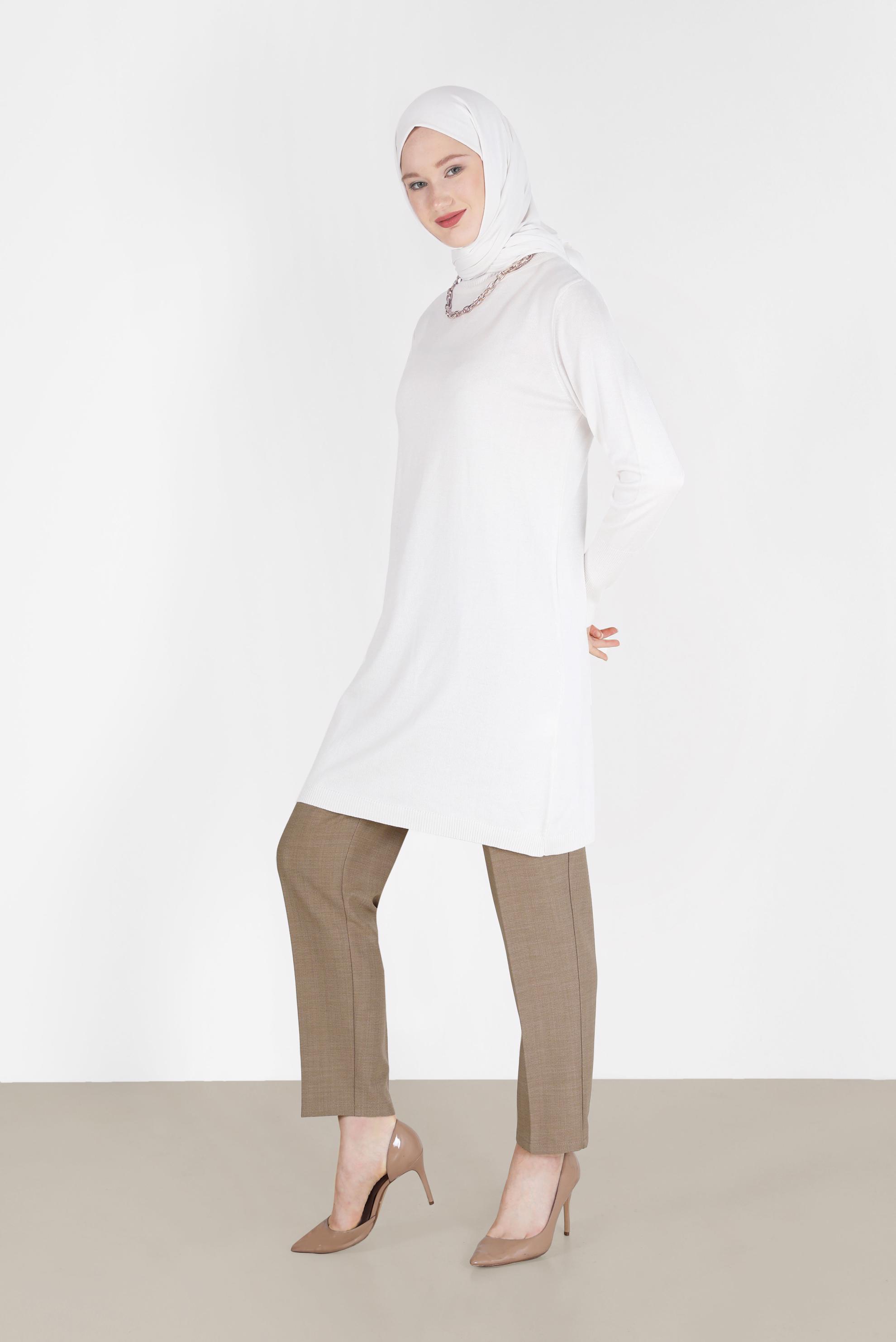 Tesettür giyim KAHVE KLASİK PANTOLON 70295 