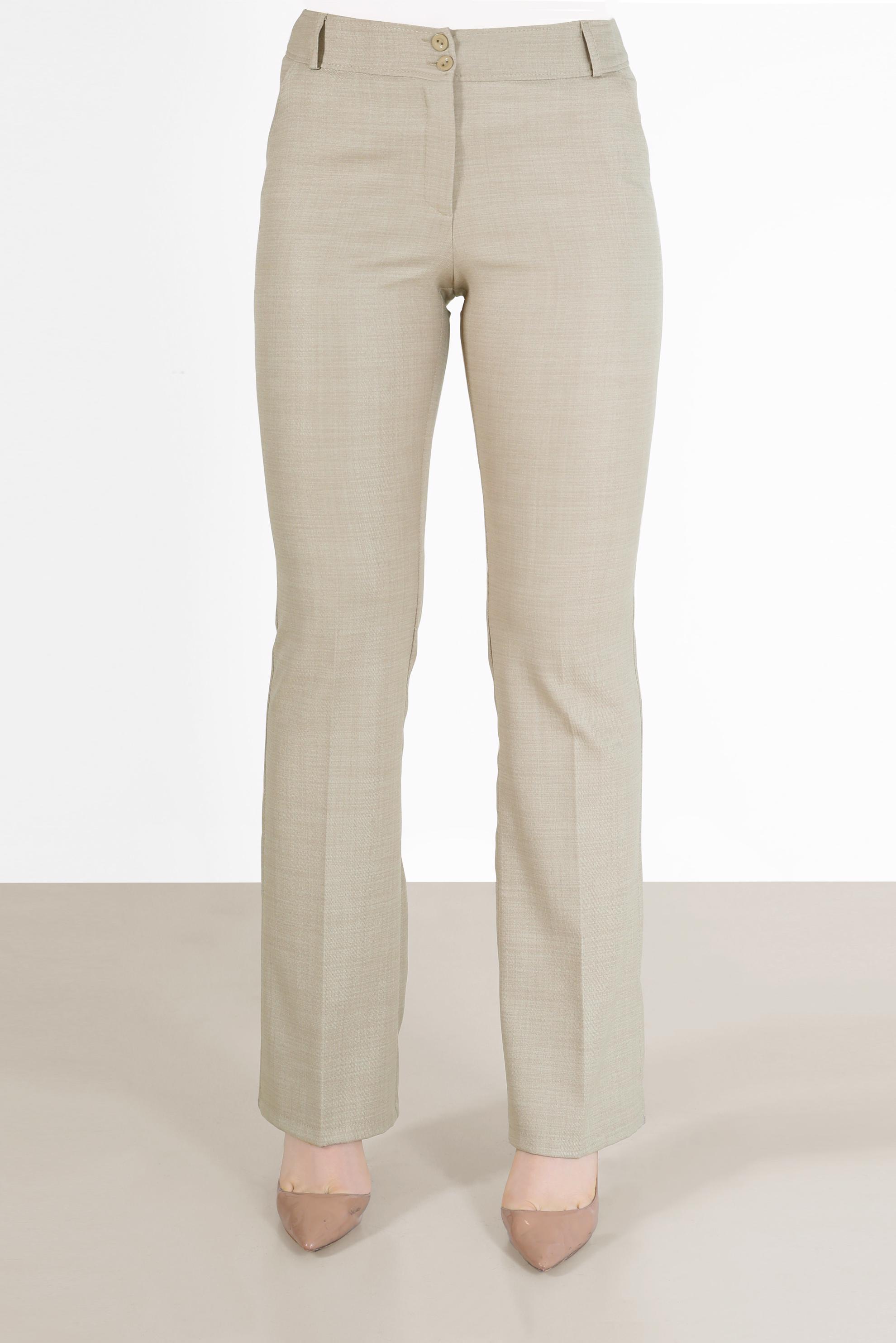 Tesettür giyim BEJ İSPANYOL PAÇA PANTOLON 70296 