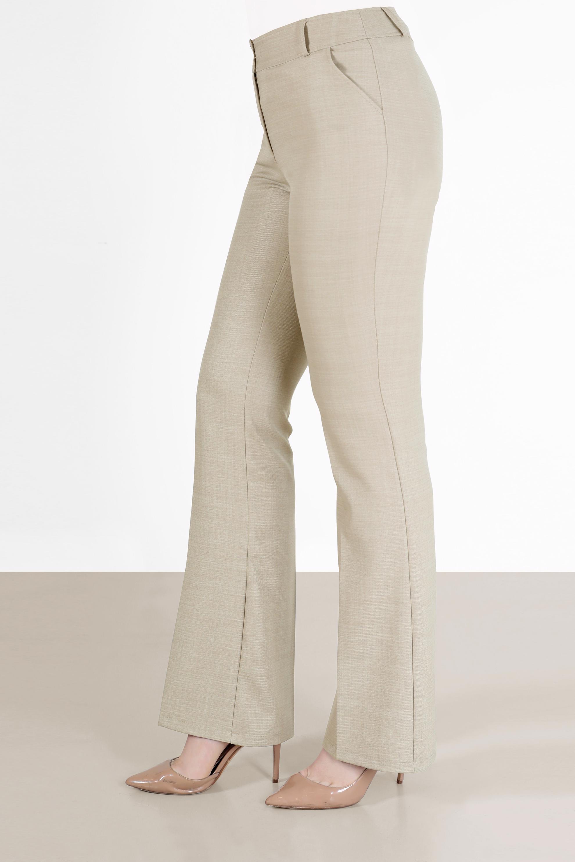 Tesettür giyim BEJ İSPANYOL PAÇA PANTOLON 70296 