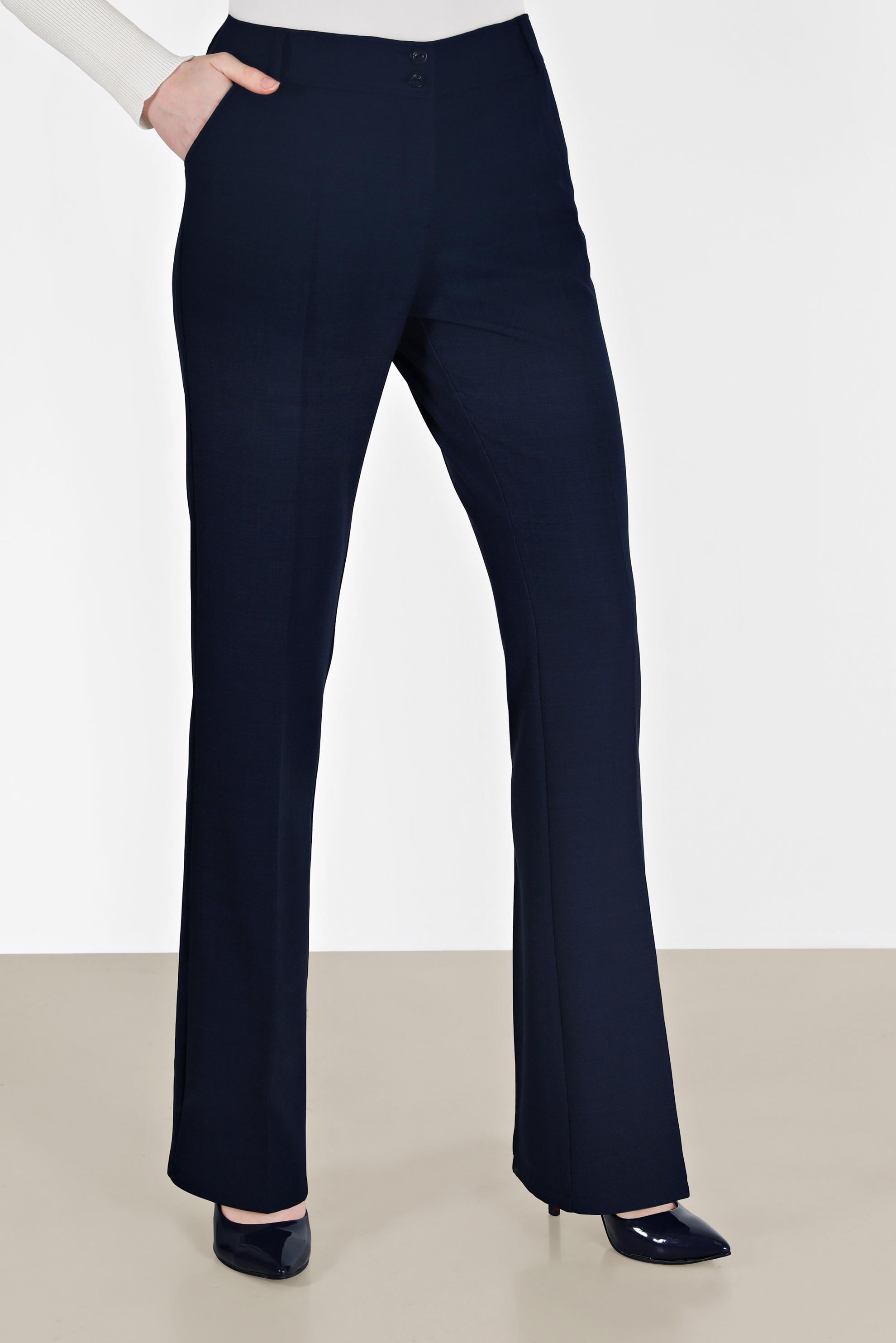 Tesettür giyim LACİVERT İSPANYOL PAÇA PANTOLON 70296 