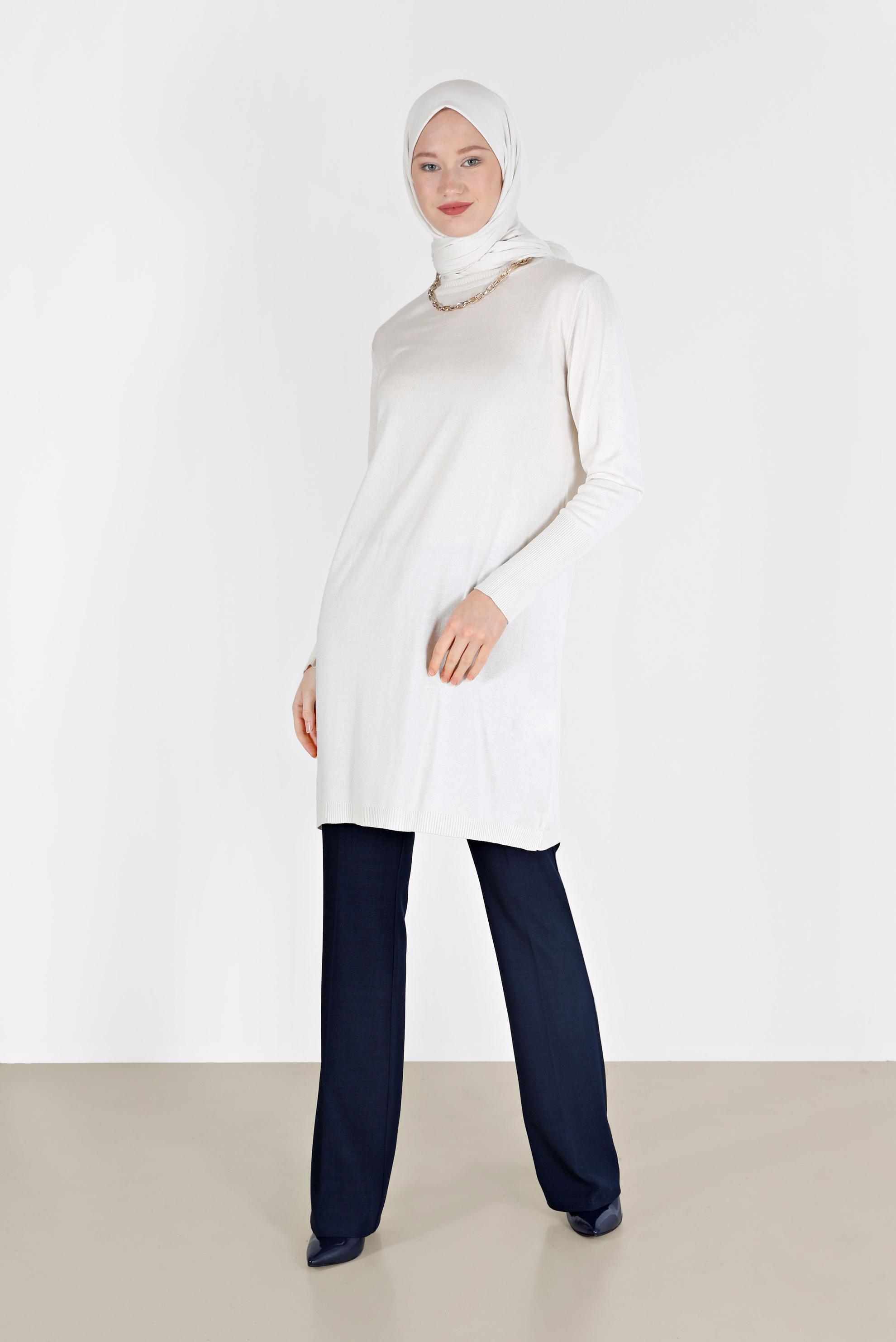 Tesettür giyim LACİVERT İSPANYOL PAÇA PANTOLON 70296 