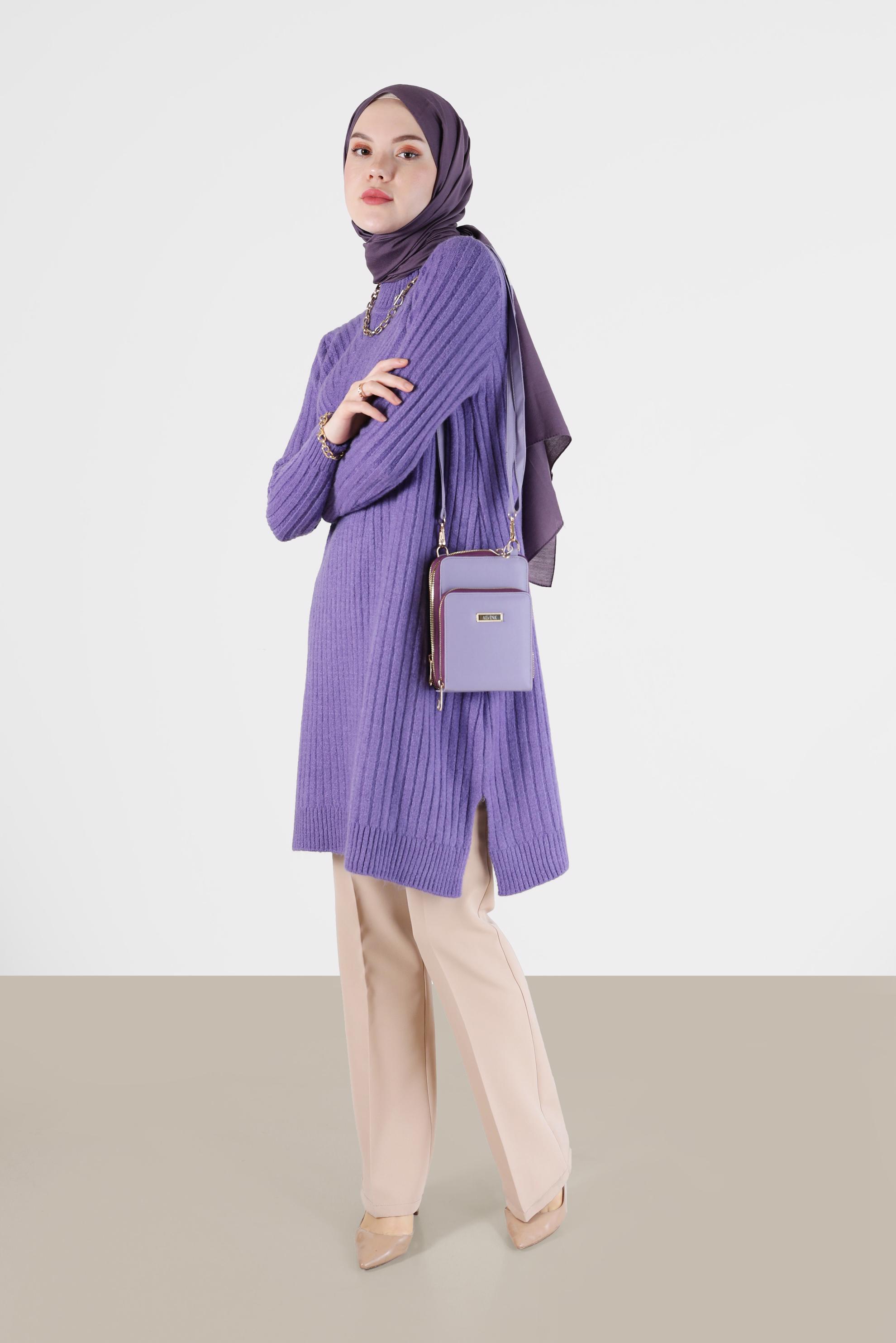 Tesettür giyim BEJ İSPANYOL PAÇA PANTOLON 70297 