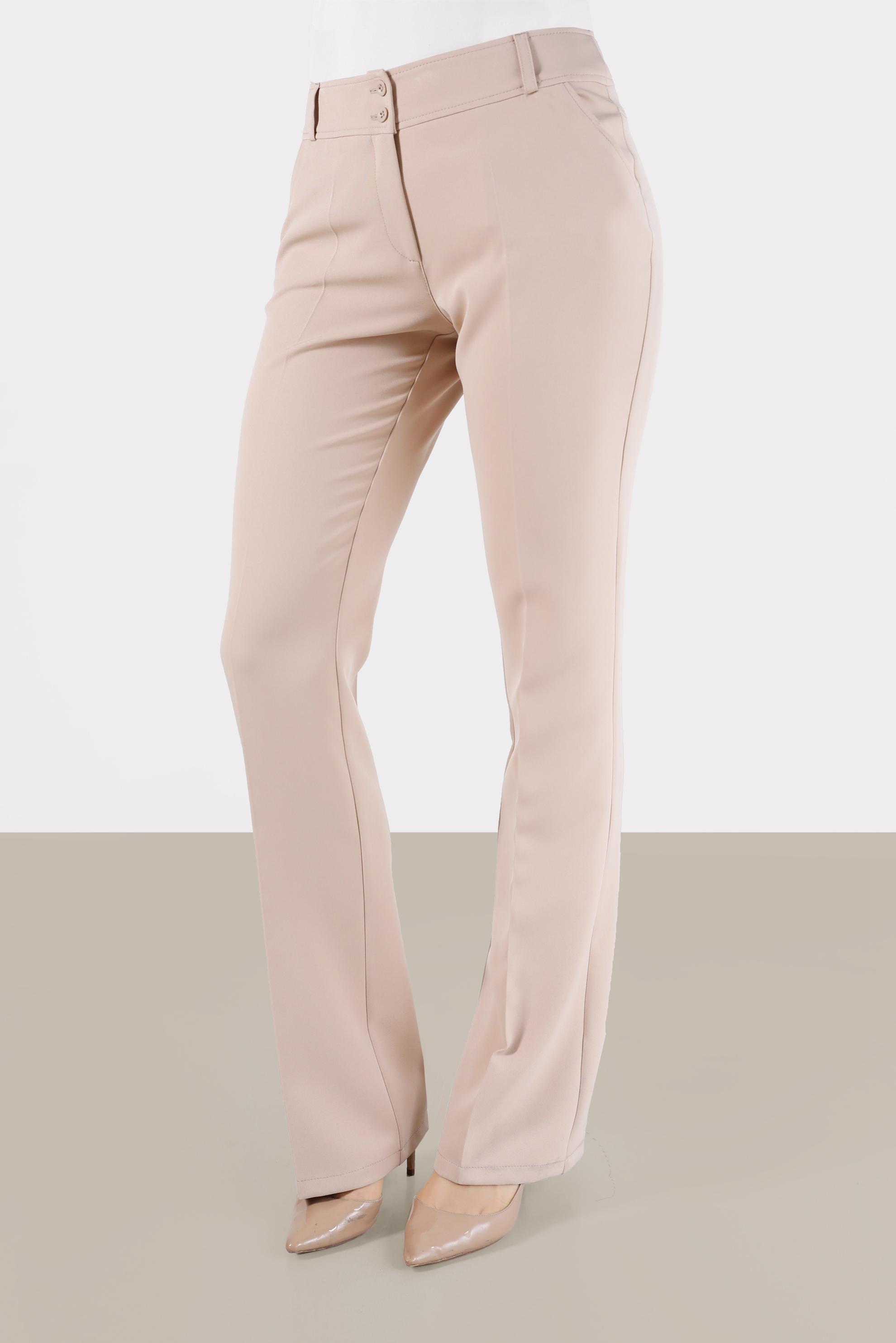 Tesettür giyim BEJ İSPANYOL PAÇA PANTOLON 70297 