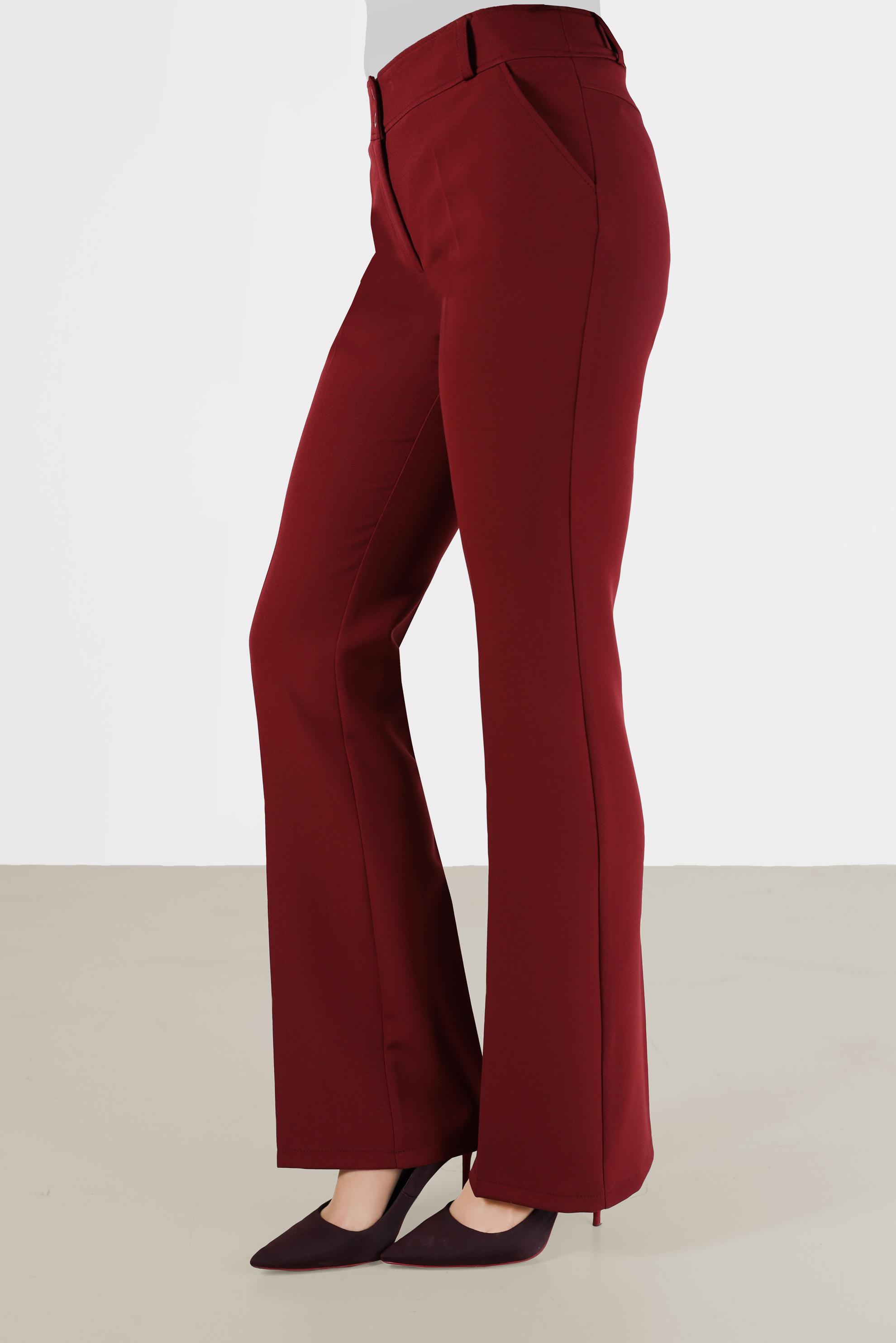 Tesettür giyim BORDO İSPANYOL PAÇA PANTOLON 70297 