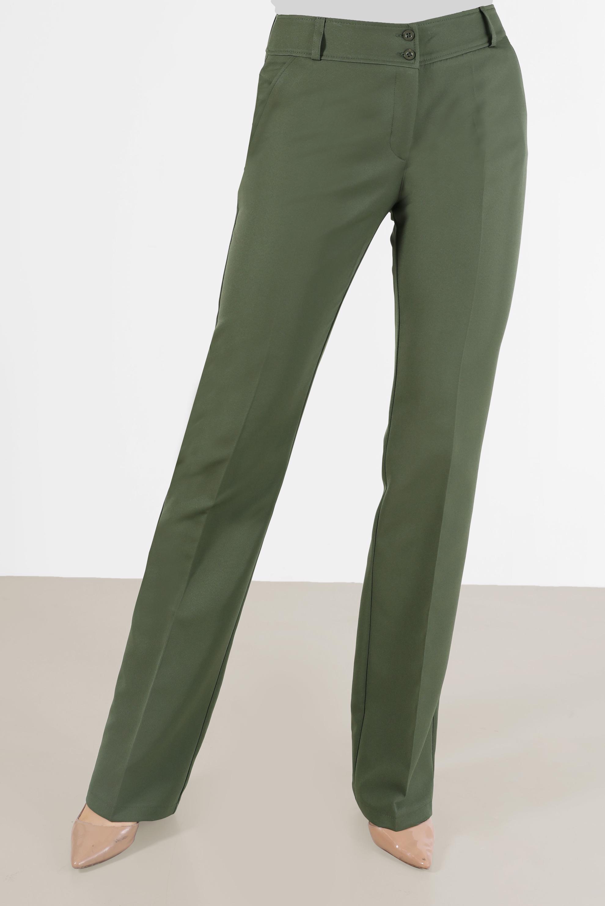 Tesettür giyim HAKİ İSPANYOL PAÇA PANTOLON 70297 