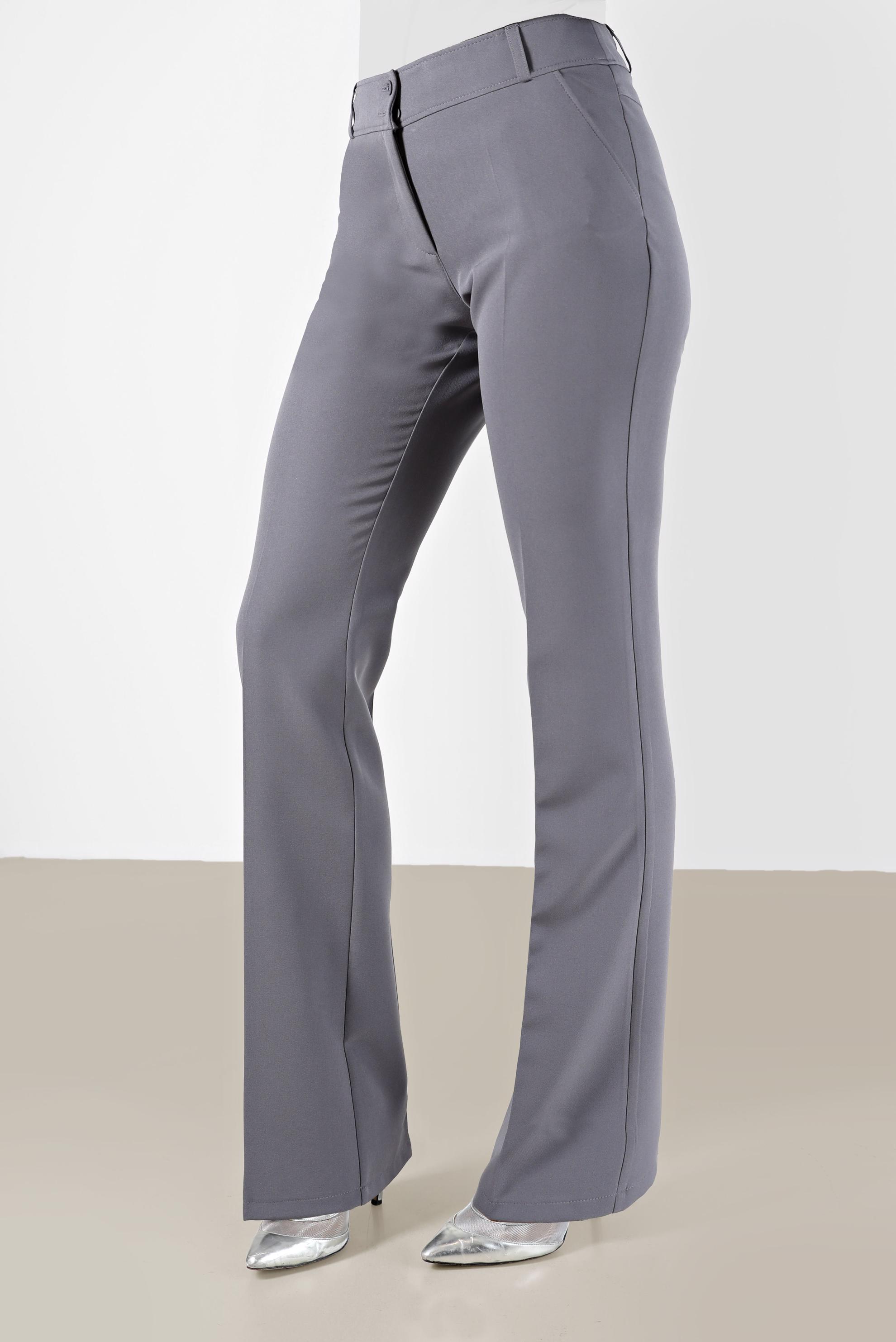 Tesettür giyim GRİ İSPANYOL PAÇA PANTOLON 70297 