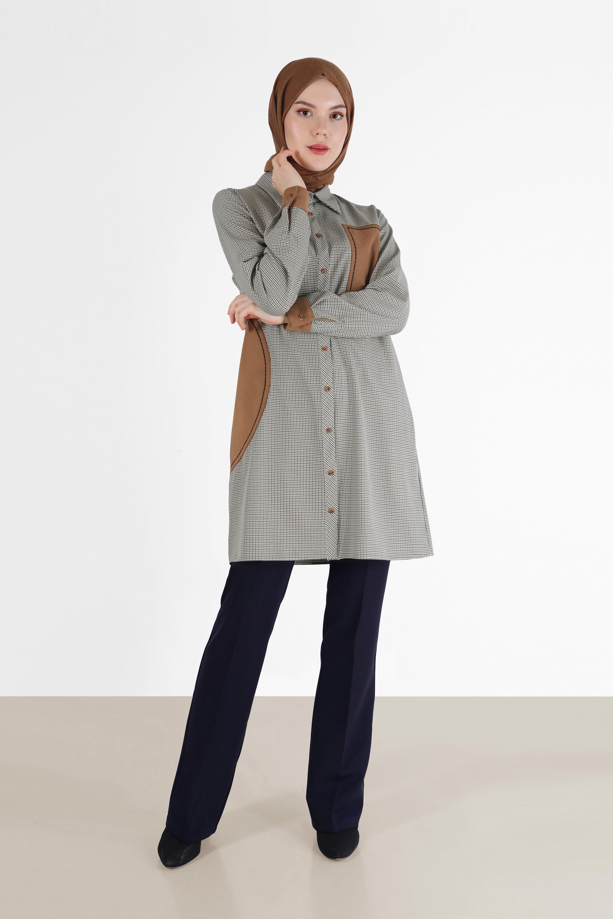 Tesettür giyim LACİVERT İSPANYOL PAÇA PANTOLON 70297 