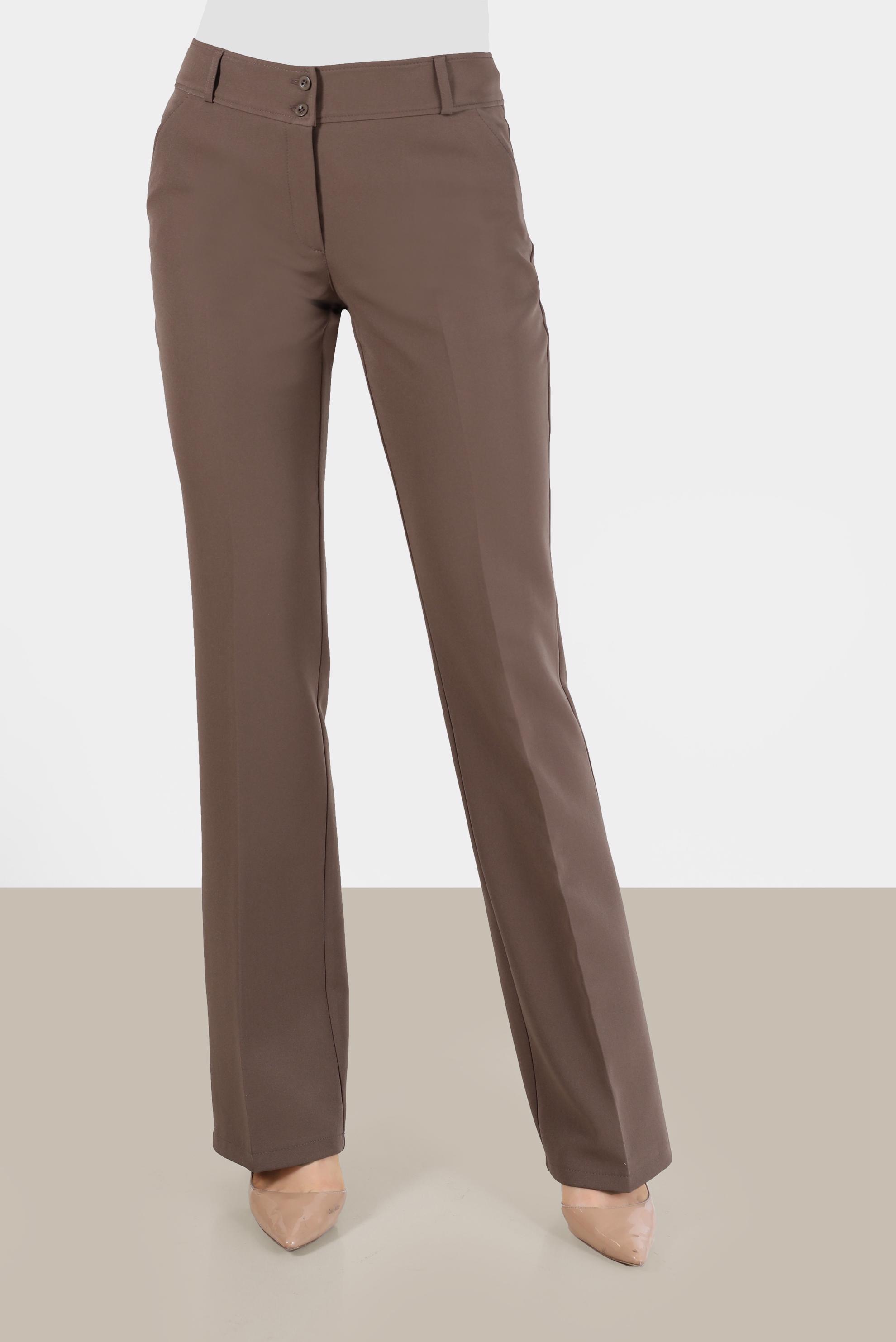 Tesettür giyim VİZON İSPANYOL PAÇA PANTOLON 70297 