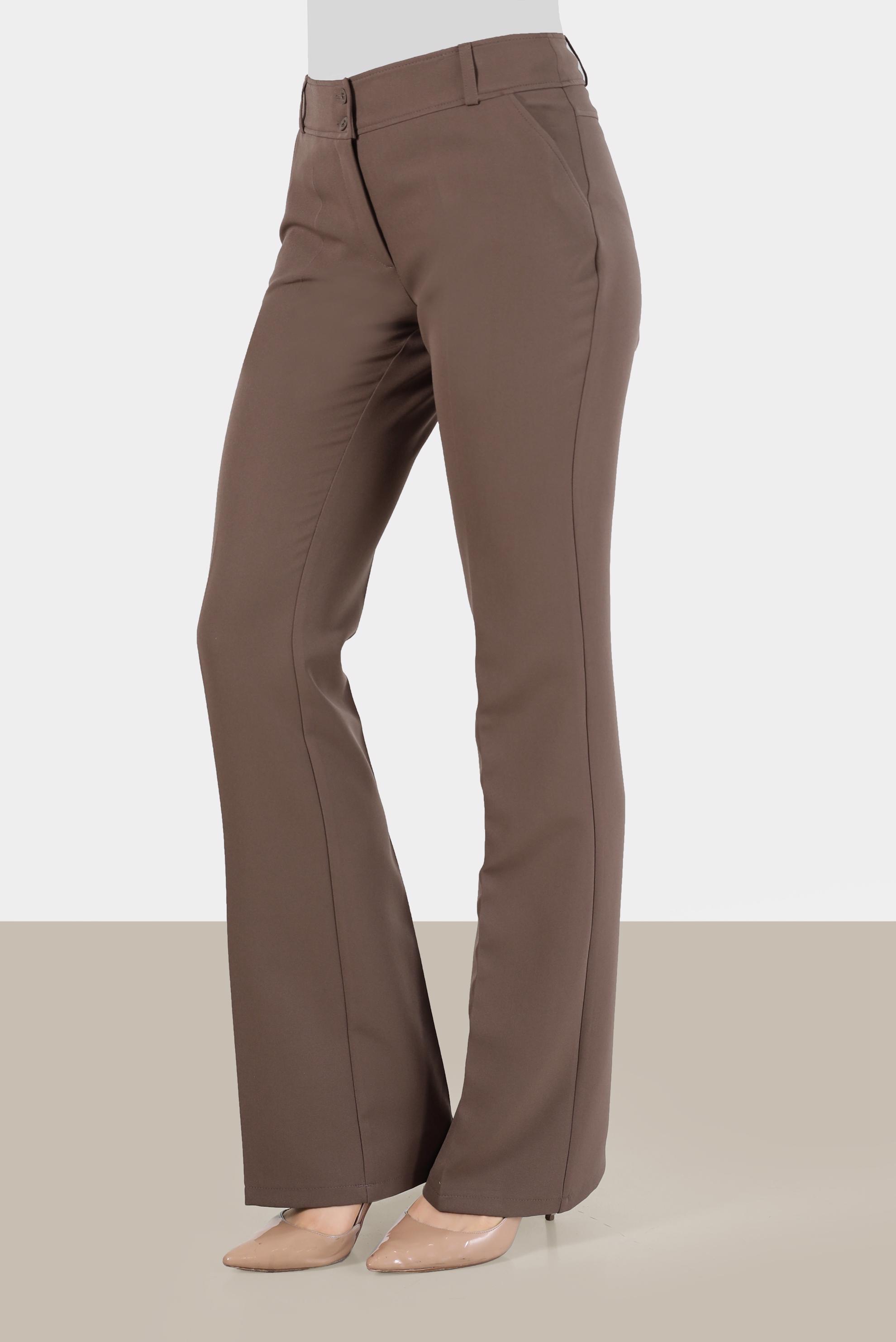 Tesettür giyim VİZON İSPANYOL PAÇA PANTOLON 70297 