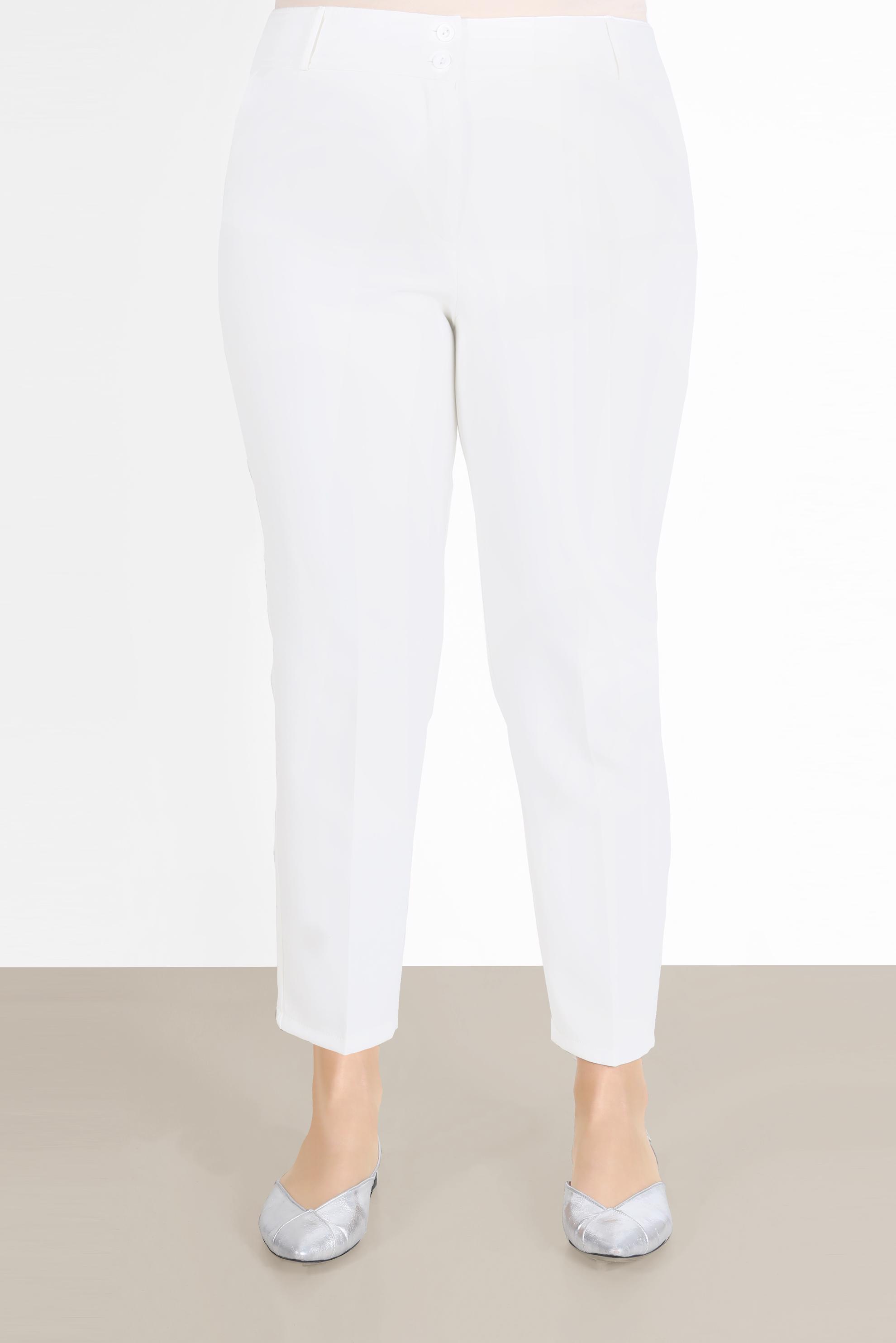 Vêtements hijab BLANC PANTALON COUPE CLASSIQUE 70298