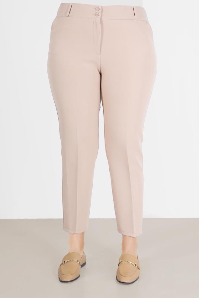 Vêtements hijab BEIGE PANTALON COUPE CLASSIQUE 70298 - ALVİNA