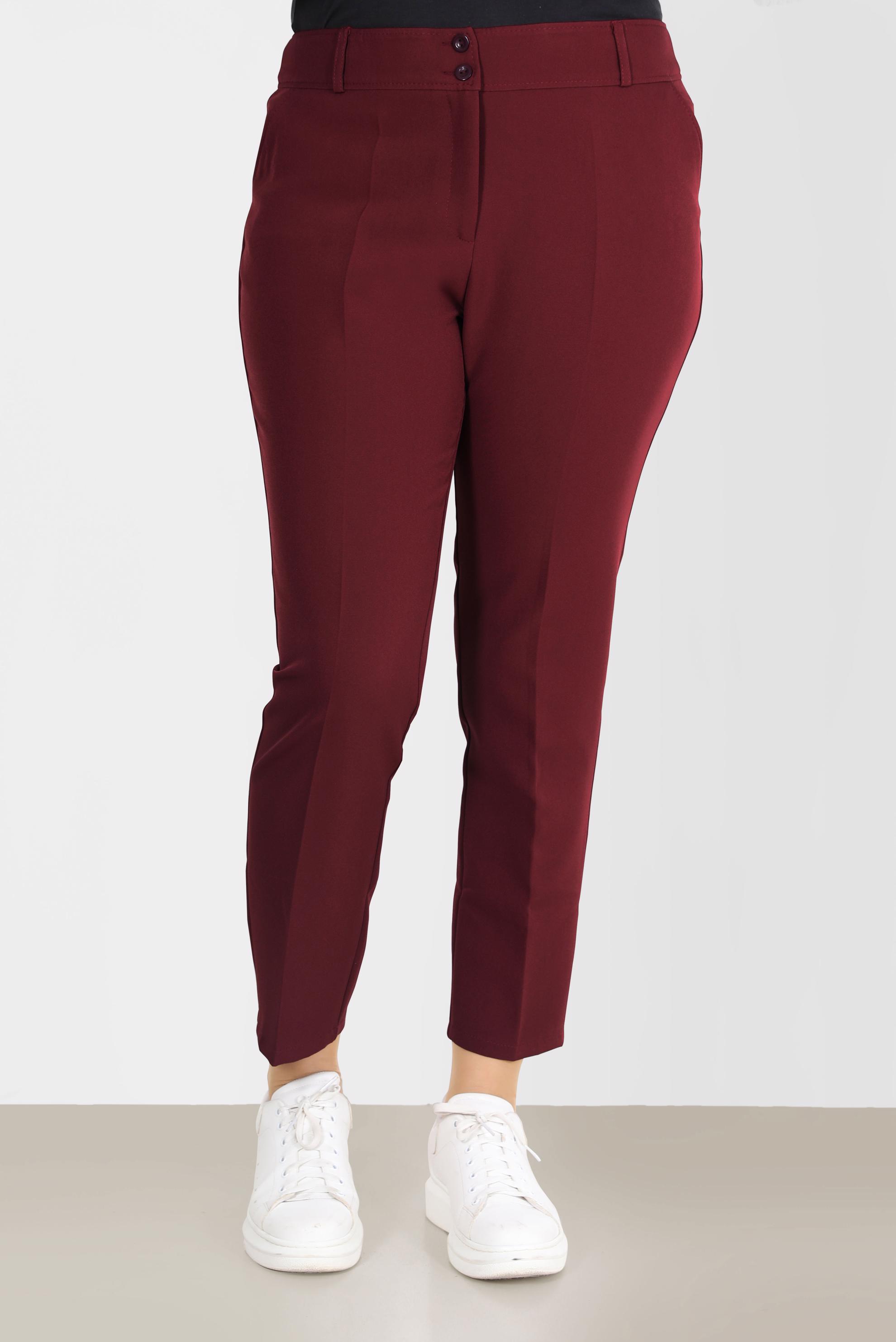 Hijab clothing CLARET RED CLASSIC CUT TROUSERS 70298 
