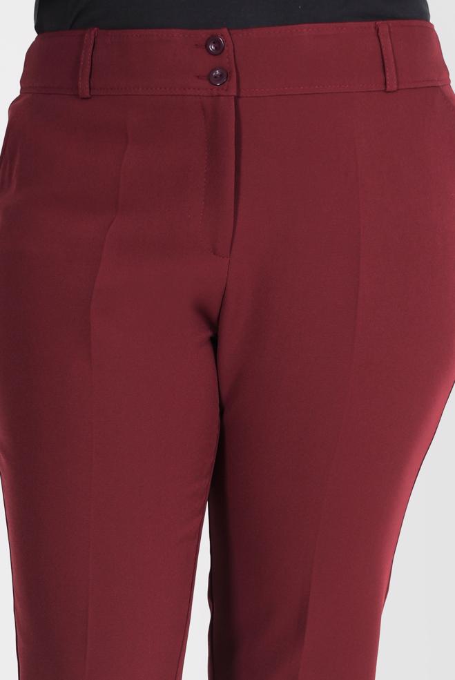 Vêtements hijab ROUGE BORDEAUX PANTALON COUPE CLASSIQUE 70298 - ALVİNA