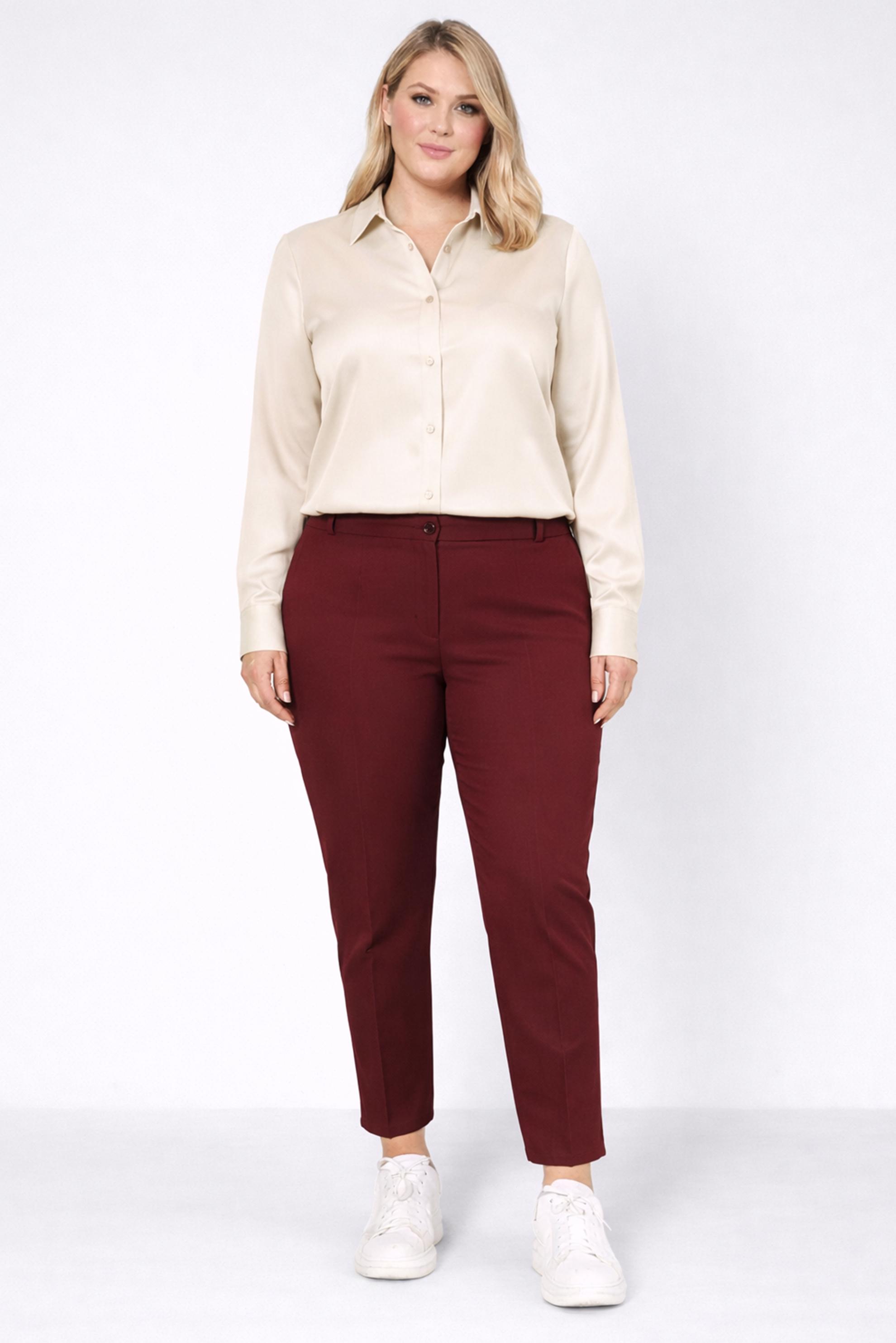 Tesettür giyim BORDO KLASİK KESİM PANTOLON 70298 