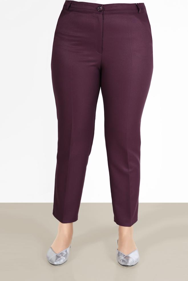 Vêtements hijab PRUNE PANTALON CLASSIQUE COUPE DROITE 70301 - ALVİNA
