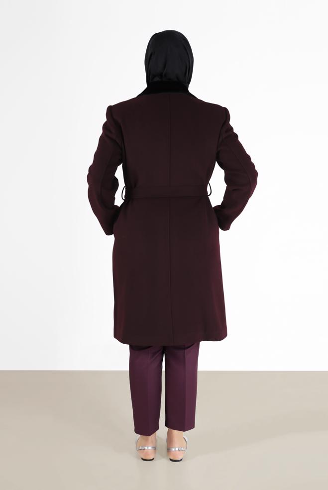 Vêtements hijab PRUNE PANTALON CLASSIQUE COUPE DROITE 70301 - ALVİNA