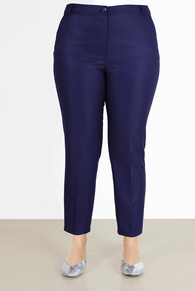 Vêtements hijab BLEU MARINE PANTALON CLASSIQUE COUPE DROITE 70301 - ALVİNA