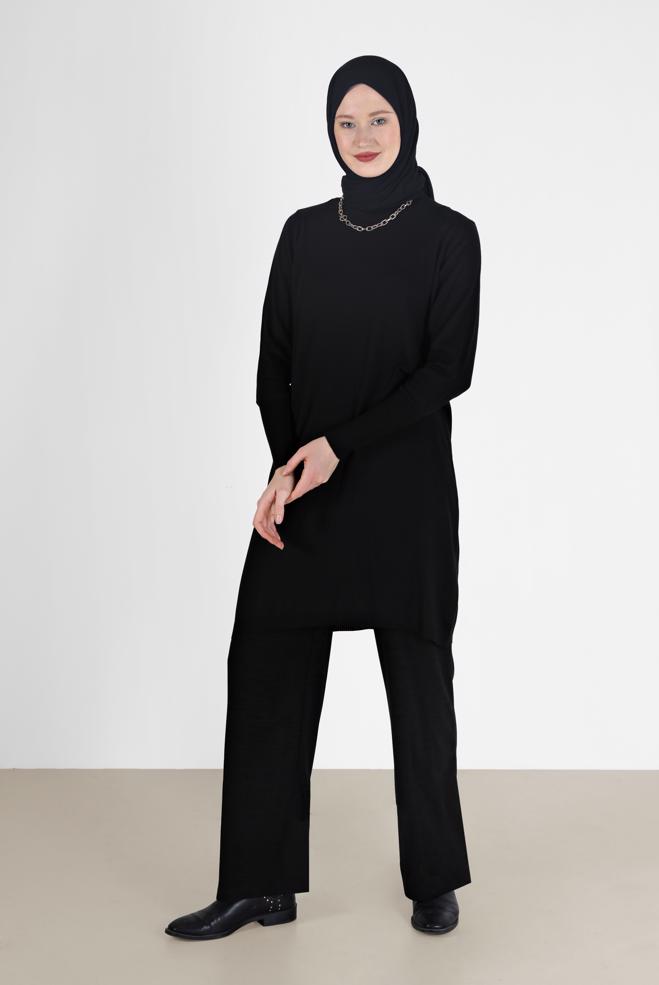 Vêtements hijab  PANTALON EN MAILLE TAILLE ÉLASTIQUE 70303 - ALVİNA