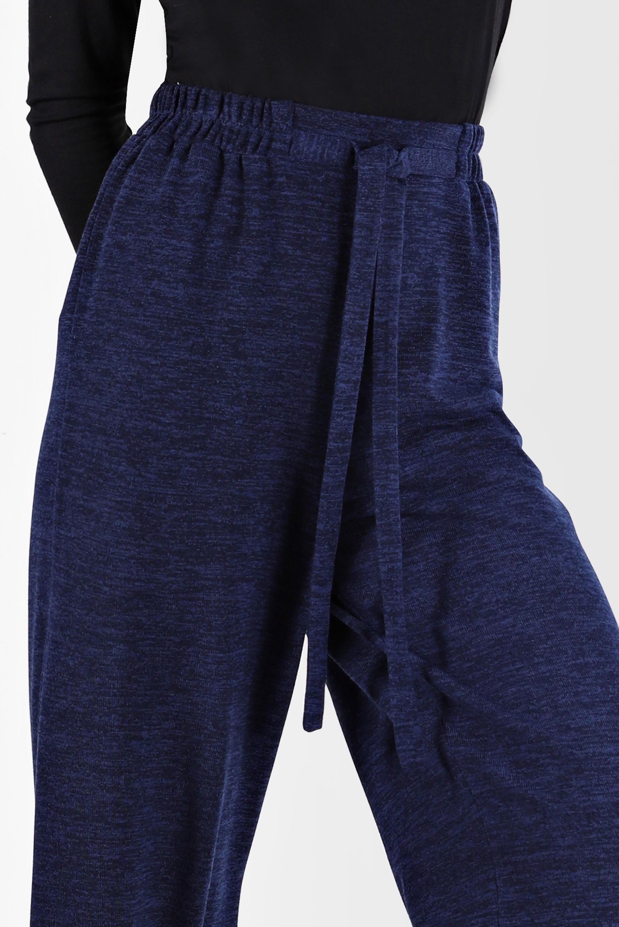 Tesettür giyim LACİVERT BELİ LASTİKLİ ÖRME PANTOLON 70303