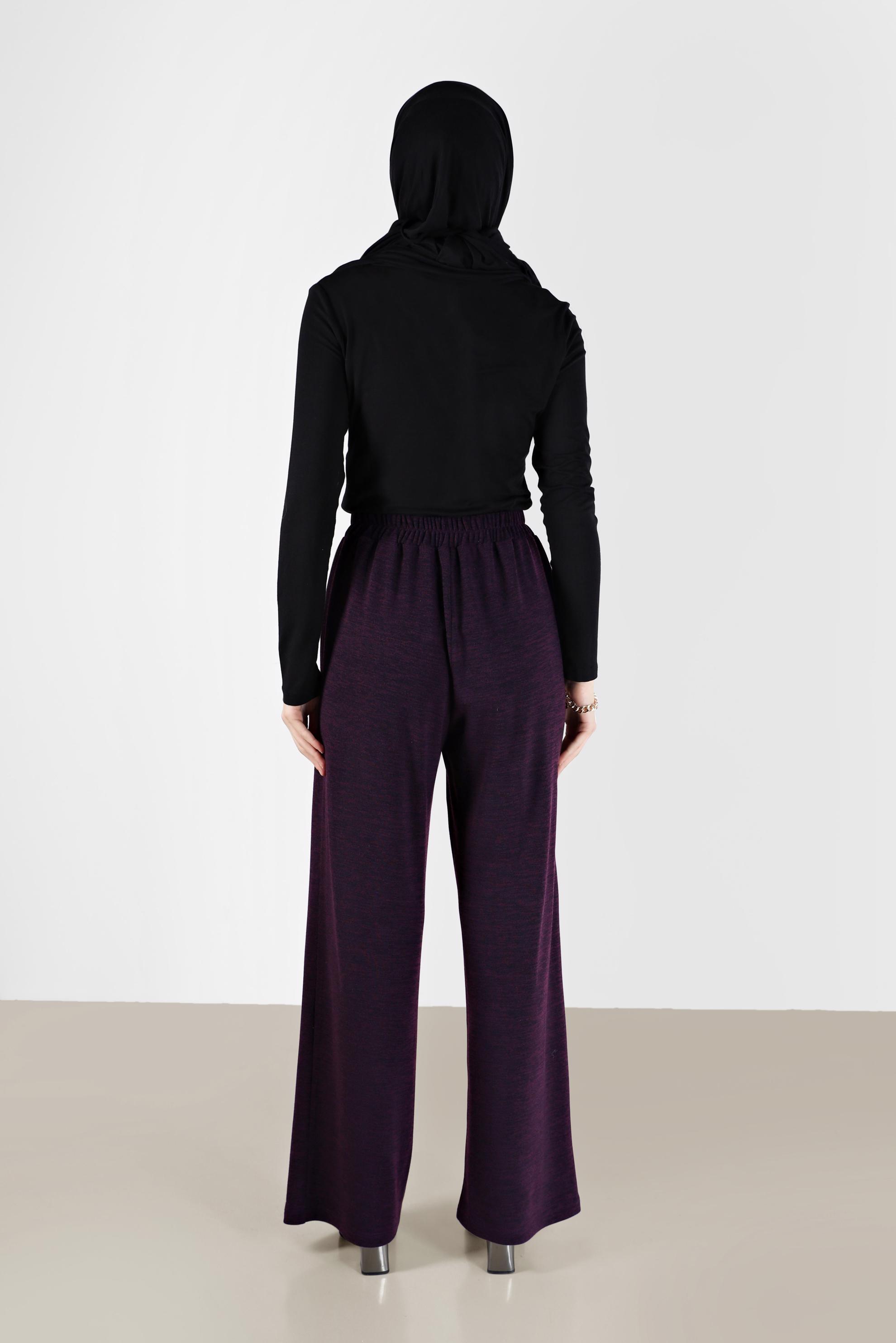 Tesettür giyim MÜRDÜM BELİ LASTİKLİ ÖRME PANTOLON 70303