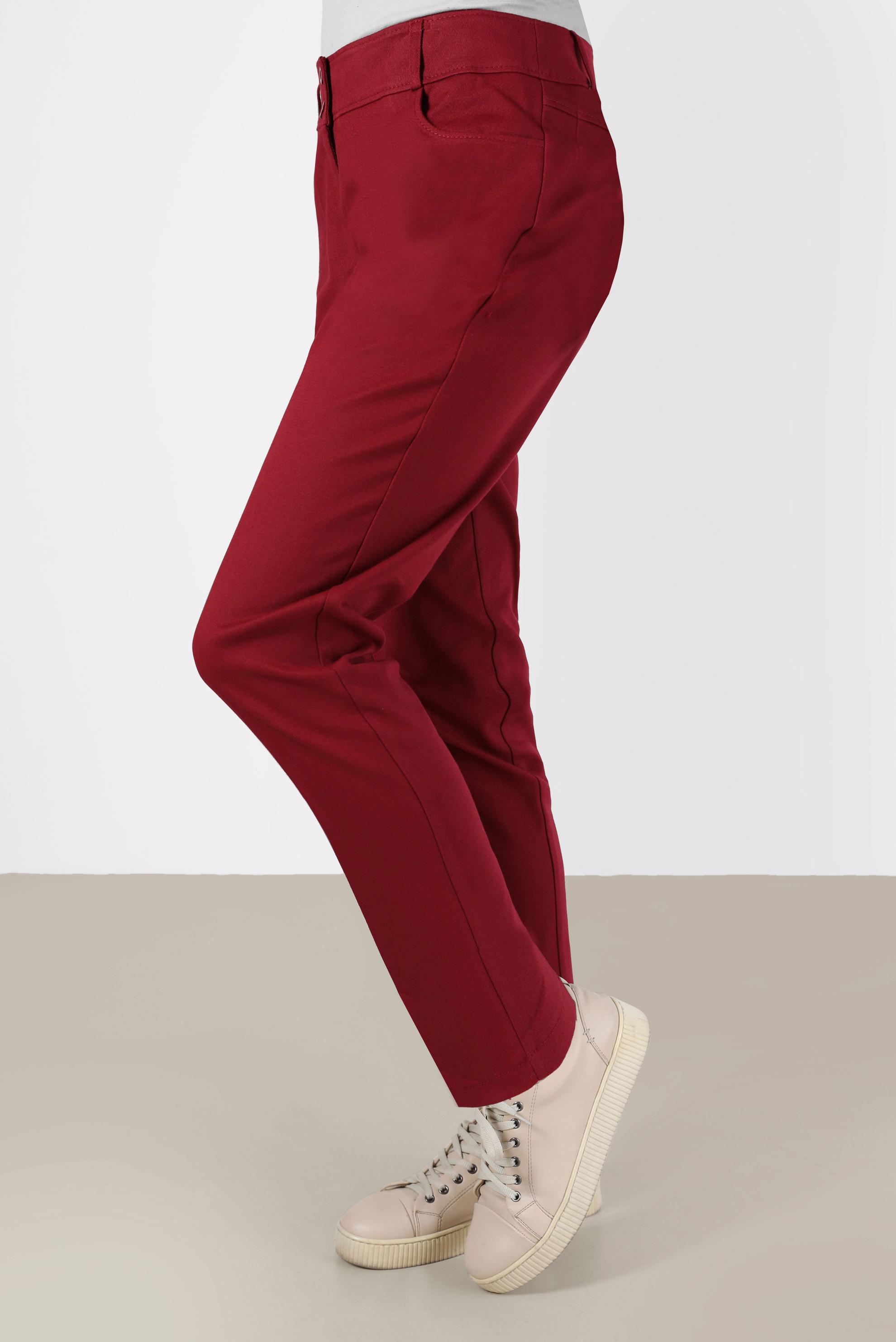 Tesettür giyim KIRMIZI DAR PAÇA PANTOLON 70307 