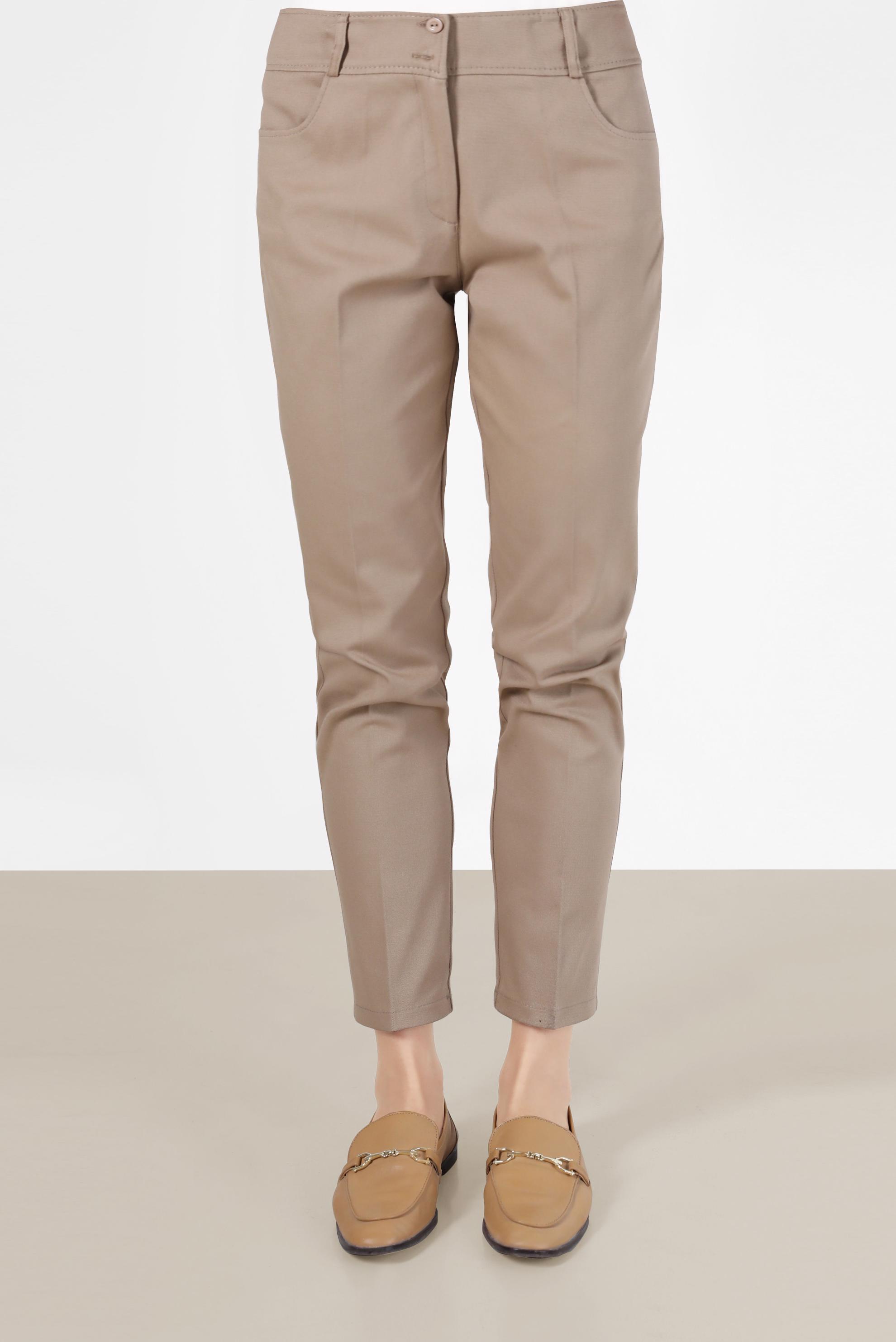 Tesettür giyim BEJ DAR PAÇA PANTOLON 70307 