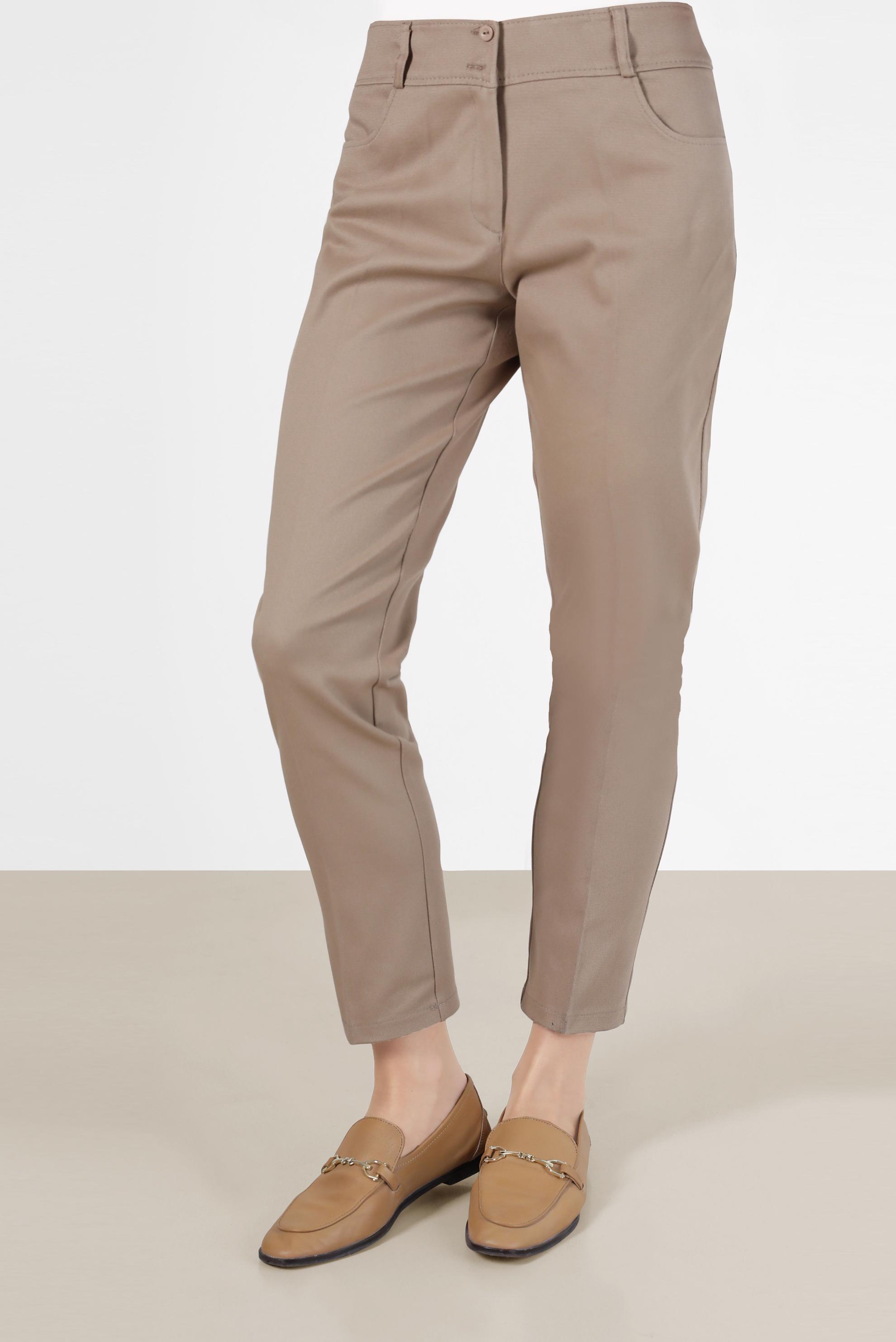 Tesettür giyim BEJ DAR PAÇA PANTOLON 70307 