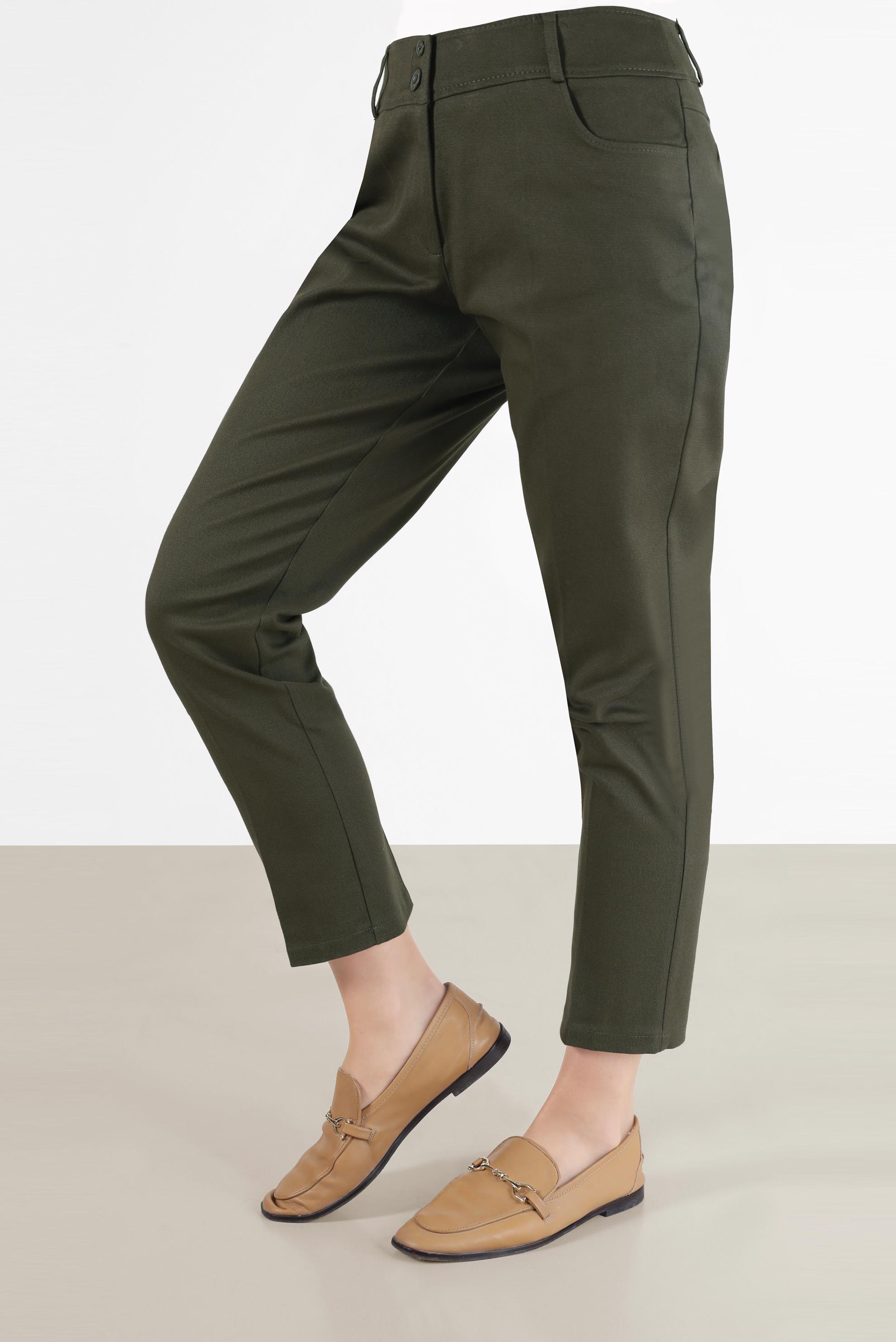 Tesettür giyim HAKİ DAR PAÇA PANTOLON 70307 