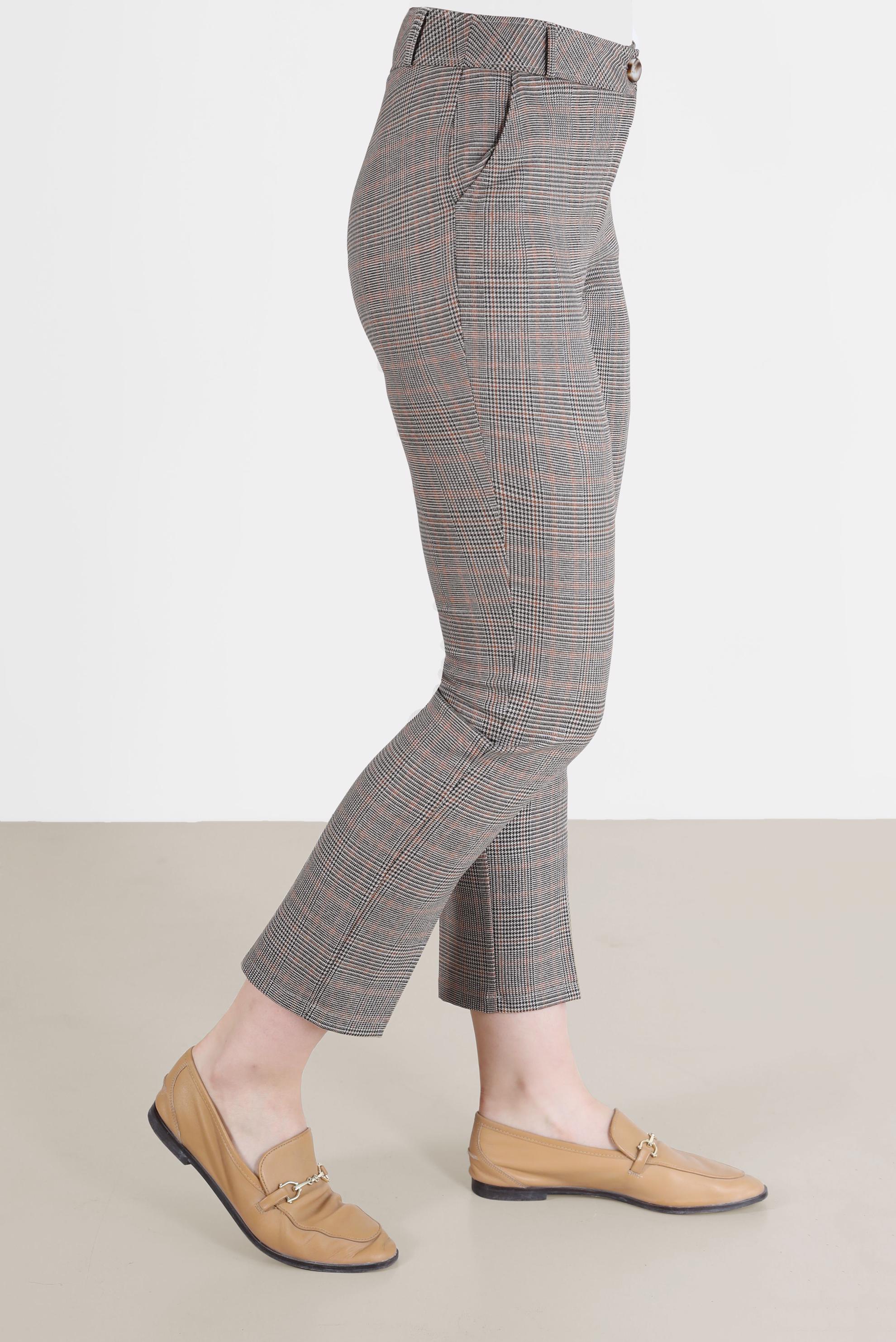 Hijab clothing ORANGE CHECKED SKINNY PANTS 70310 