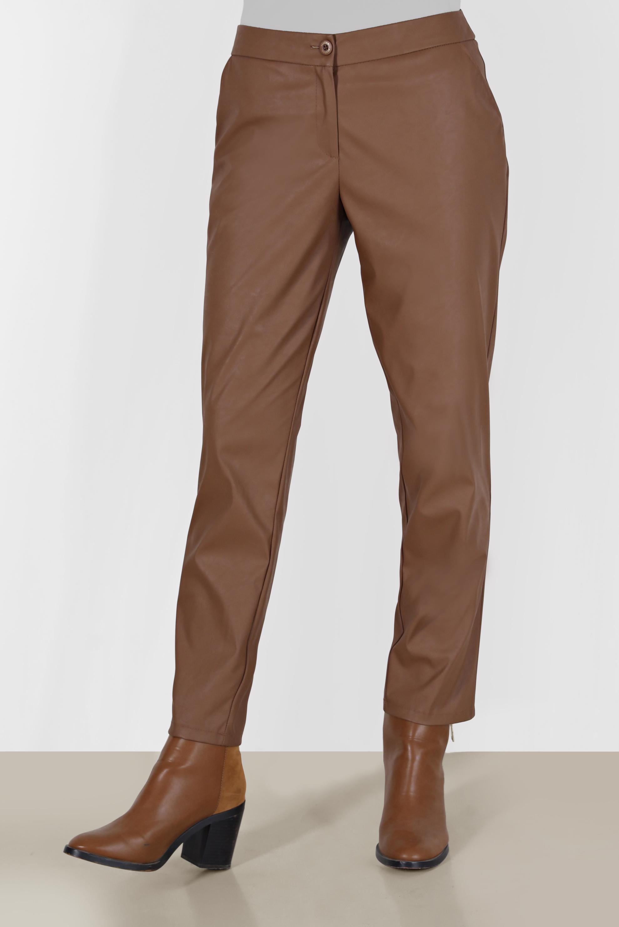 Hijab clothing TABA FAUX LEATHER TROUSERS 70312-1 