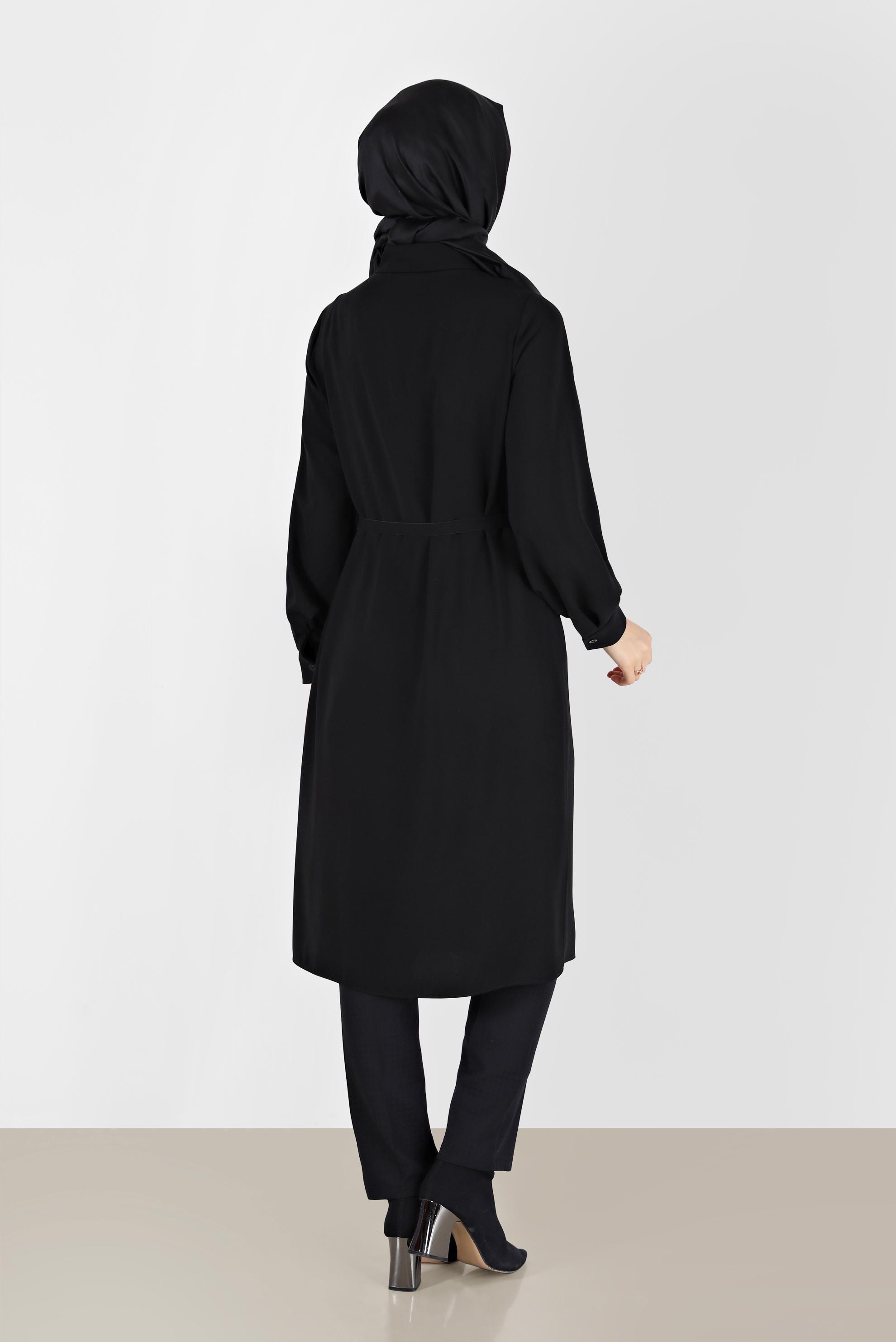 Tesettür giyim SİYAH DÜZ KESİM PANTOLON 70313 