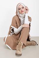 HOODED KNITWEAR PONCHO 42120 