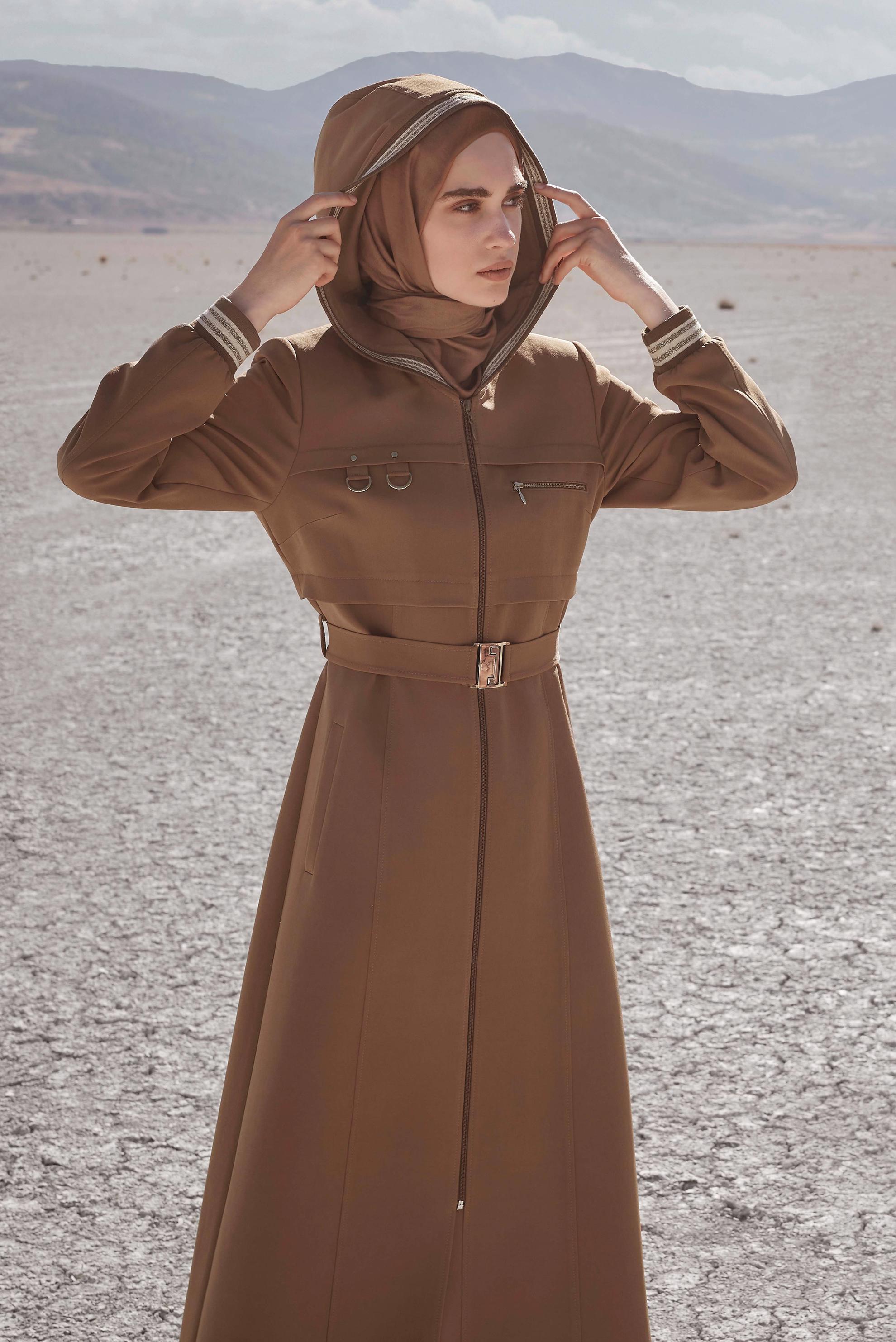 Vêtements hijab TABA COUCHE DE FINITION CEINTURE À CAPUCHE 10463