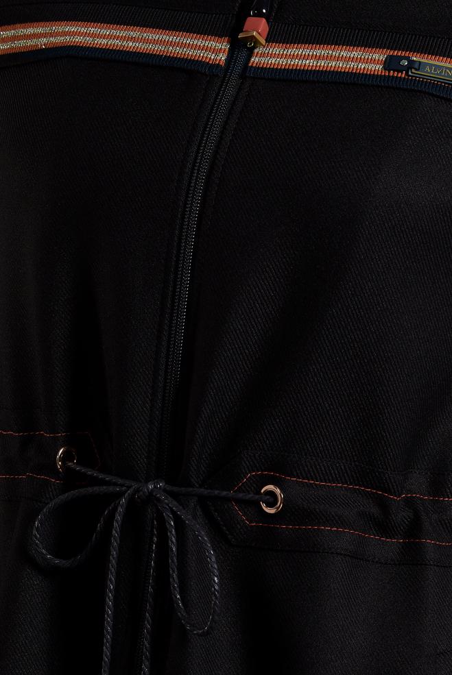 Vêtements hijab NOIR COUCHE DE FINITION À COL MAO 10471 - ALVİNA