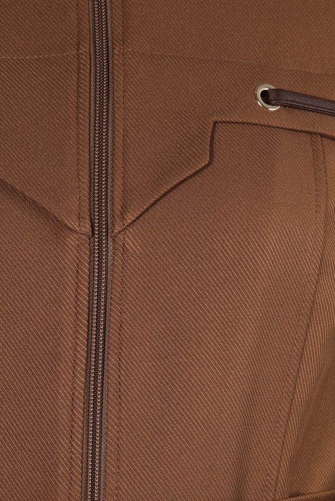 Vêtements hijab TABA COUCHE DE FINITION À FERMETURE ÉCLAIR AVEC CEINTURE ET POIGNETS ÉLASTIQUES 10489 - ALVİNA