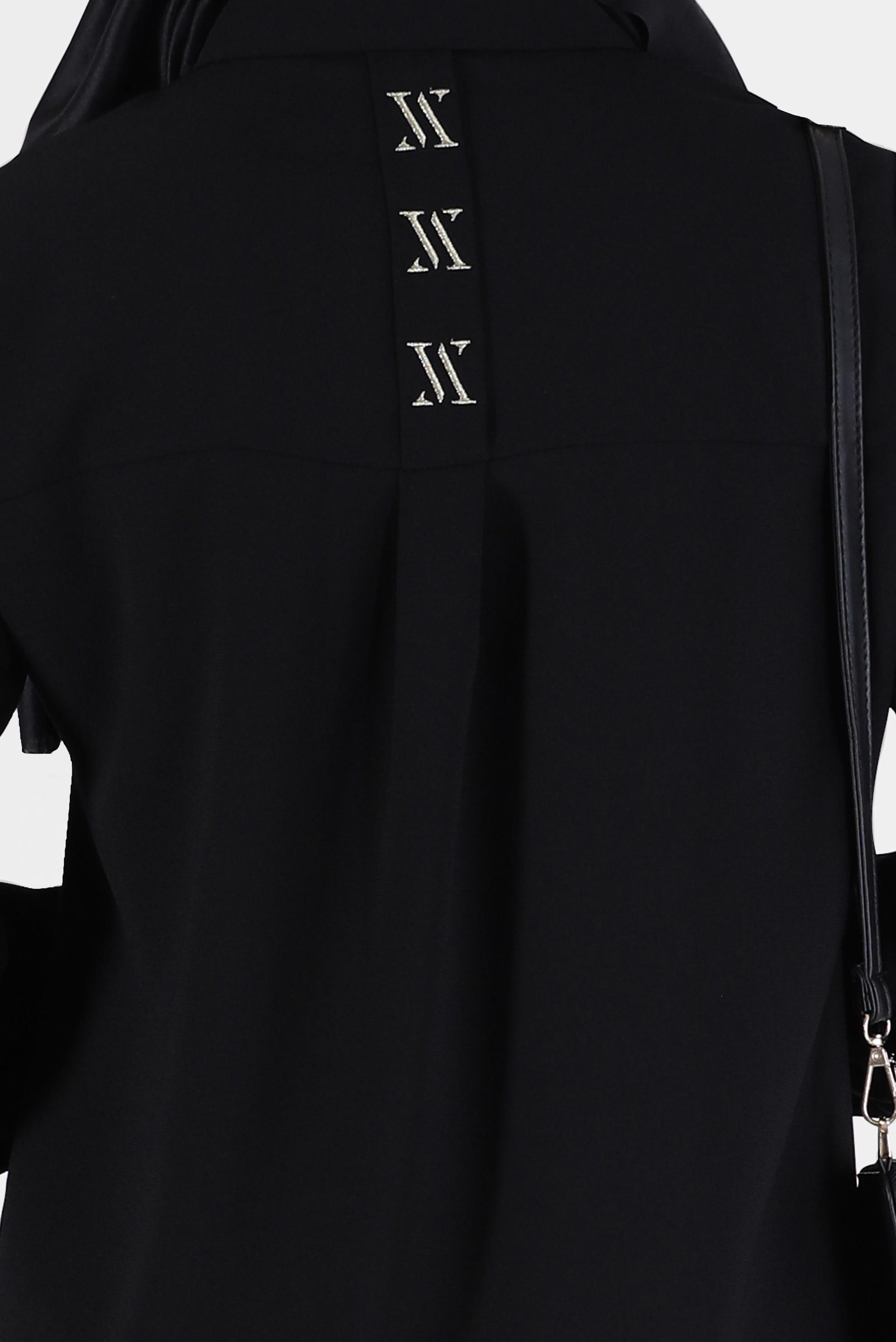 Tesettür giyim SİYAH GİZLİ DÜĞMELİ KREP TUNİK 42288 