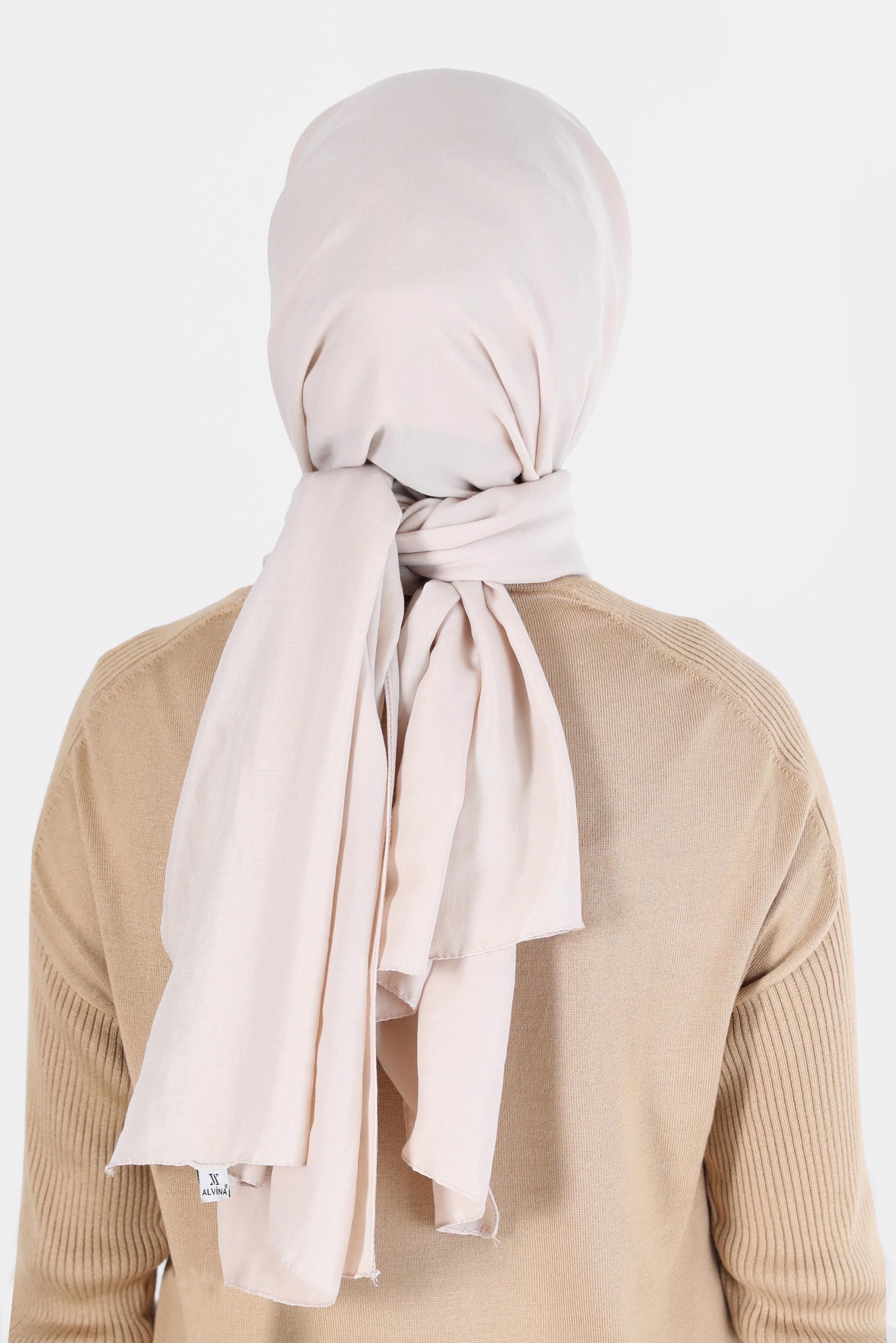 Tesettür giyim BEJ ALVİNA CAZ ŞAL 8108 